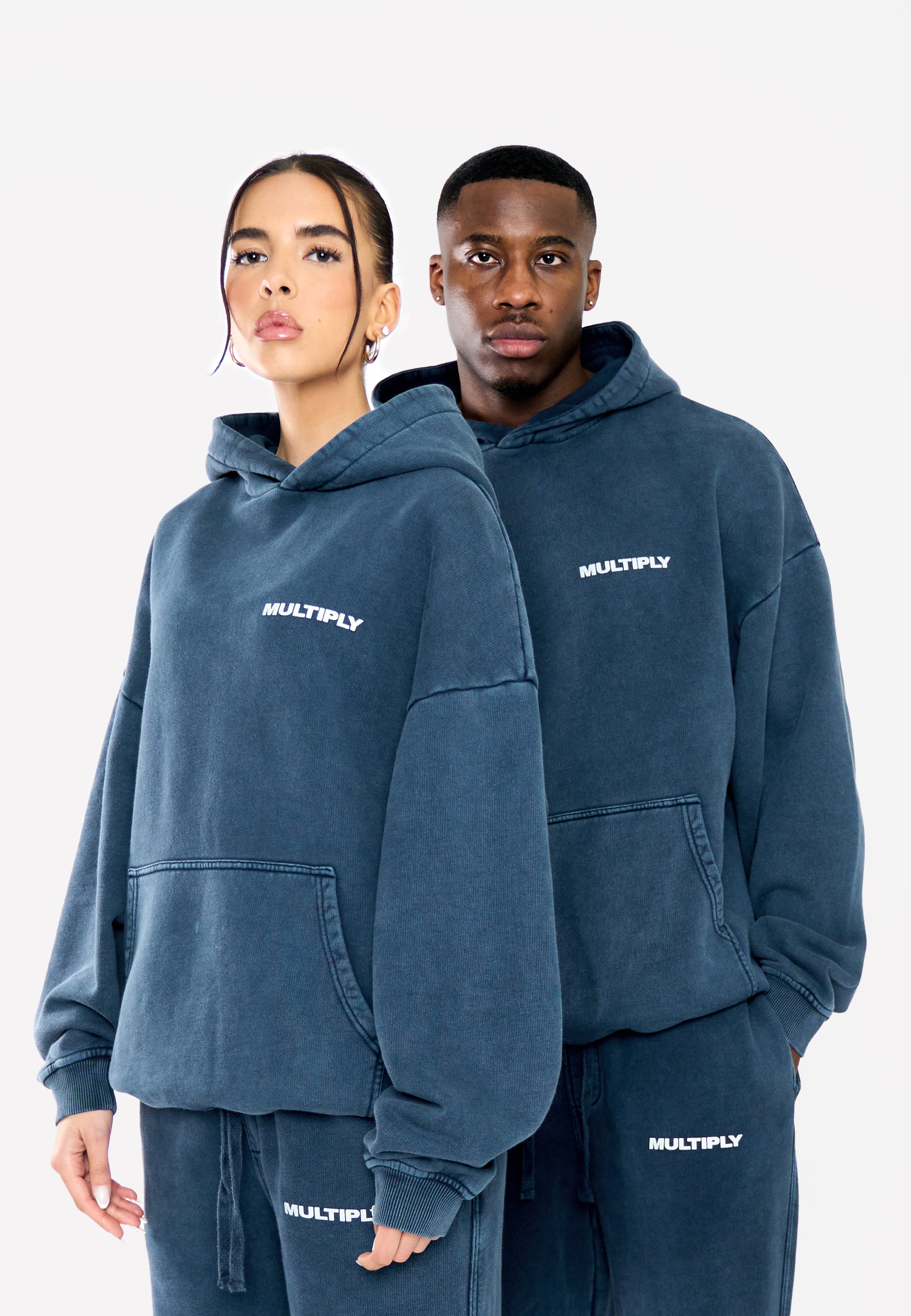 Oversize Hoodie MULTIPLY Pageant Blue Washed