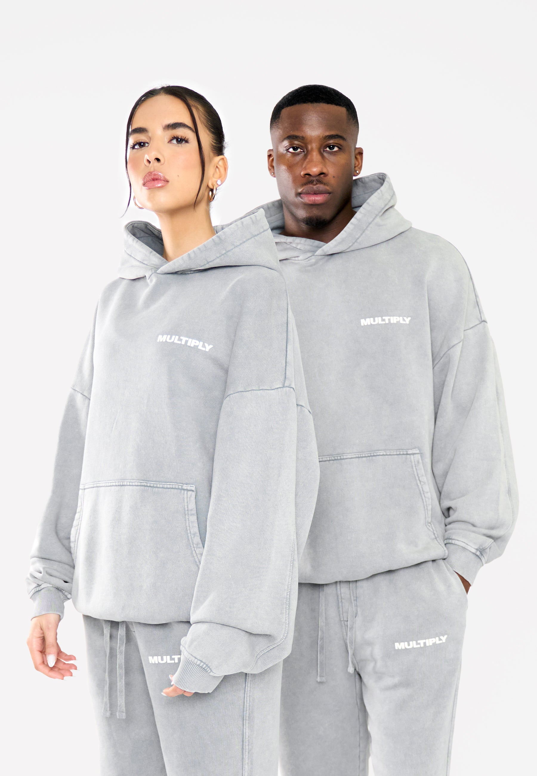 Oversize Hoodie MULTIPLY Ultimate Grey Washed
