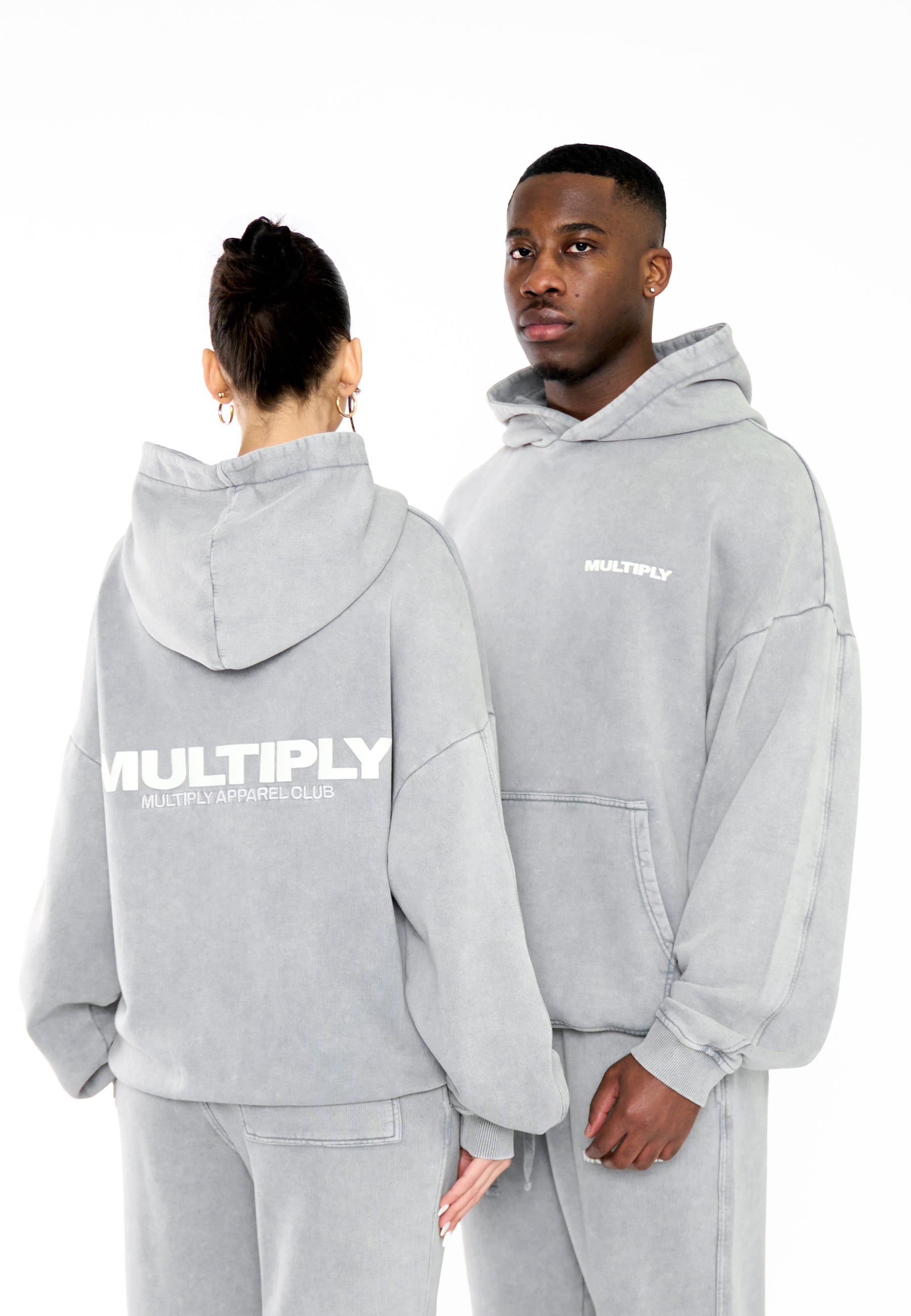 Oversize Hoodie MULTIPLY Ultimate Grey Washed