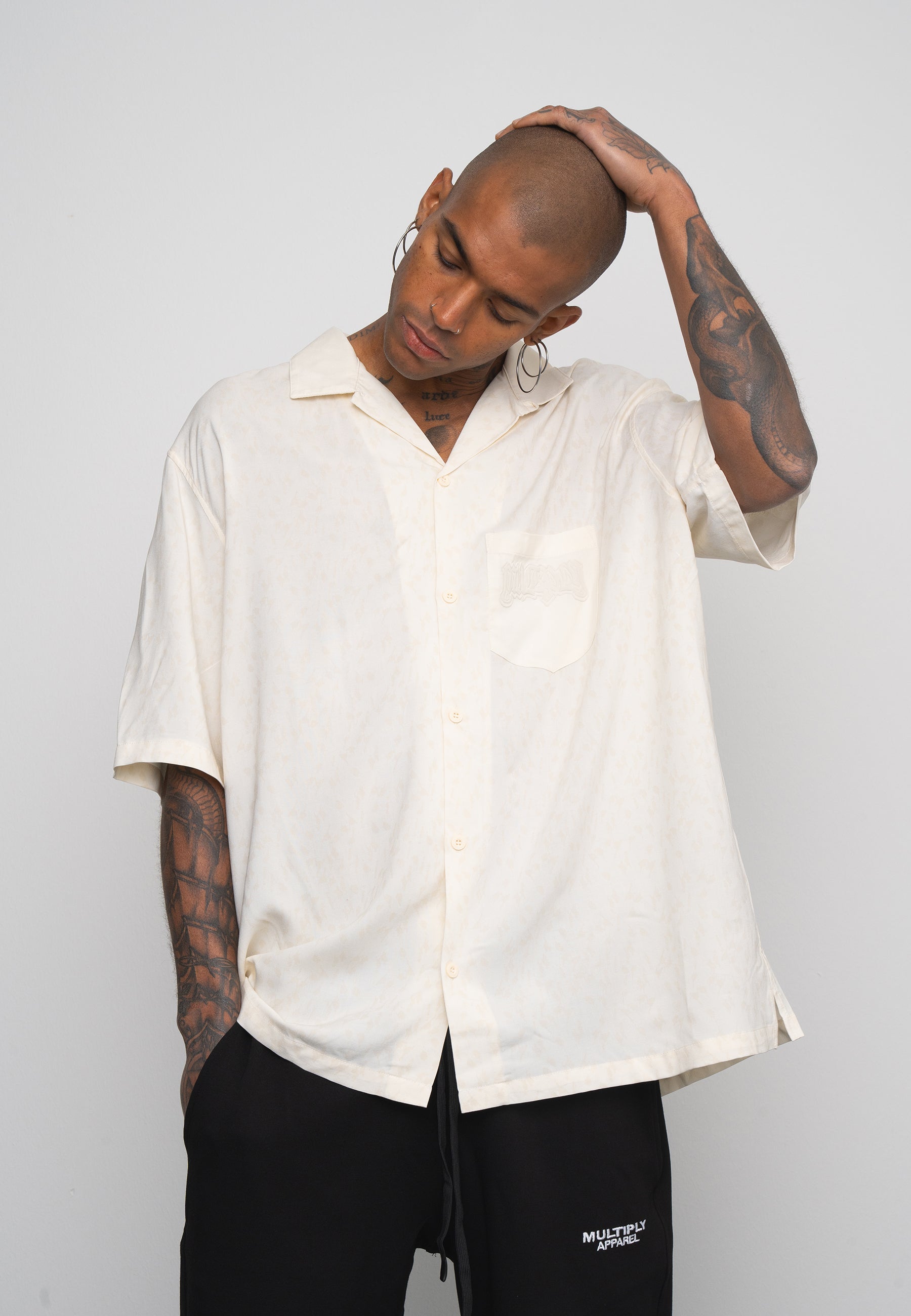 Oversize Shirt INMATES White Asparagus