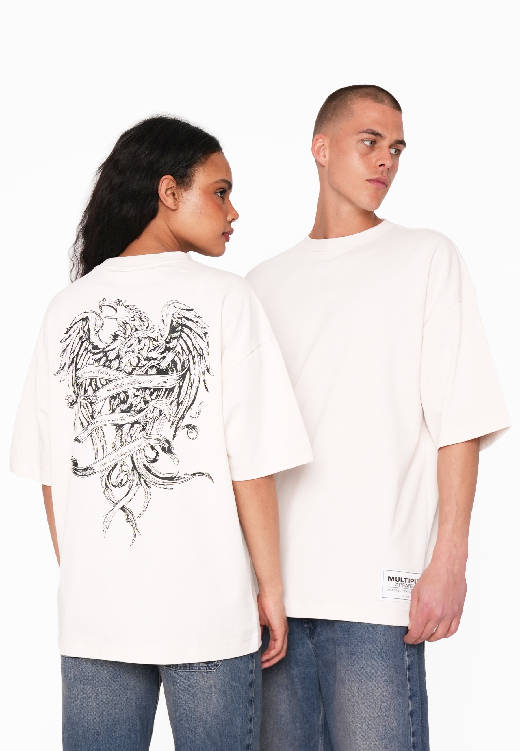 Oversize T-Shirt ASHES White Sand