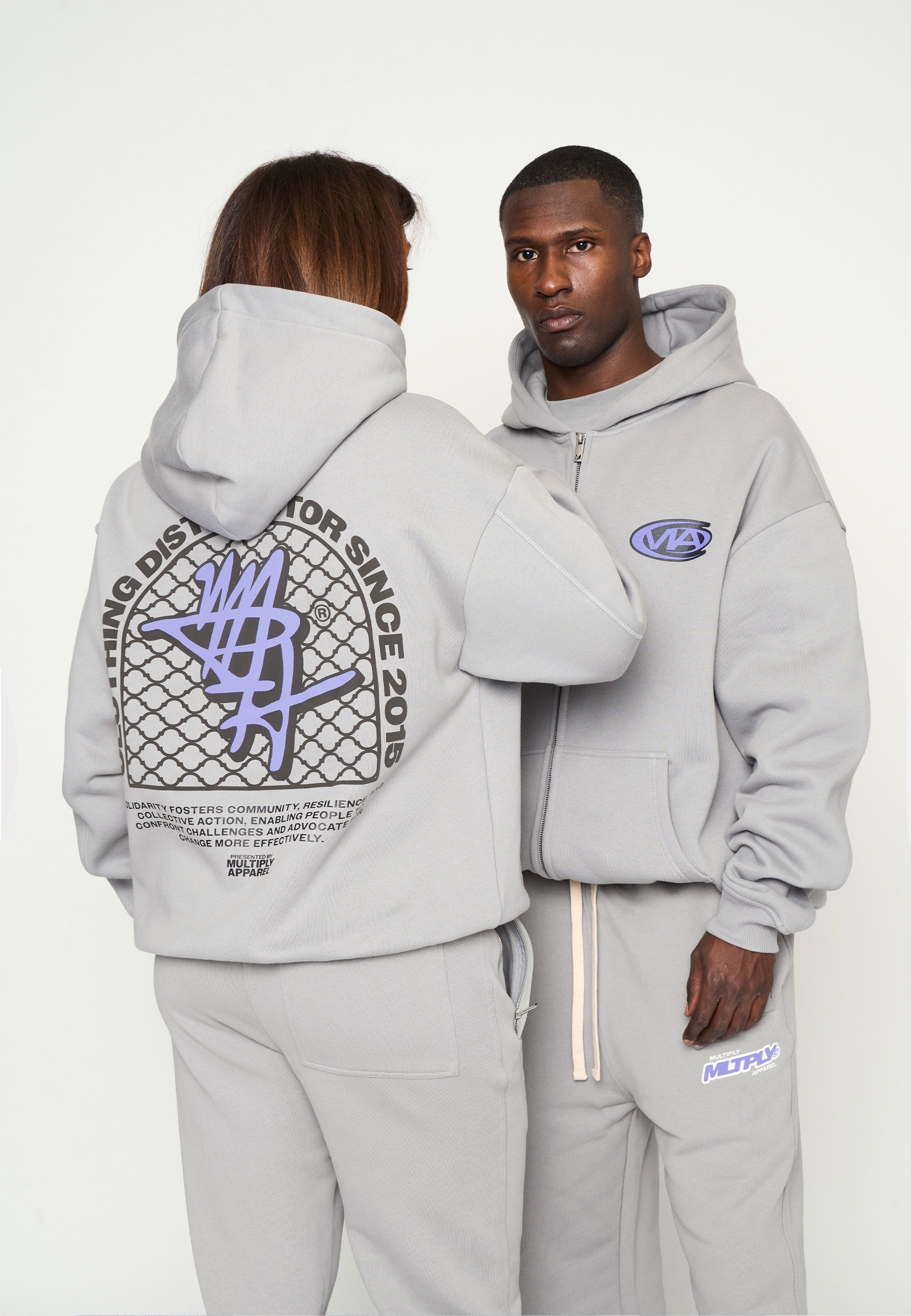 Oversize Zip Hoodie COHESION Ultimate Grey