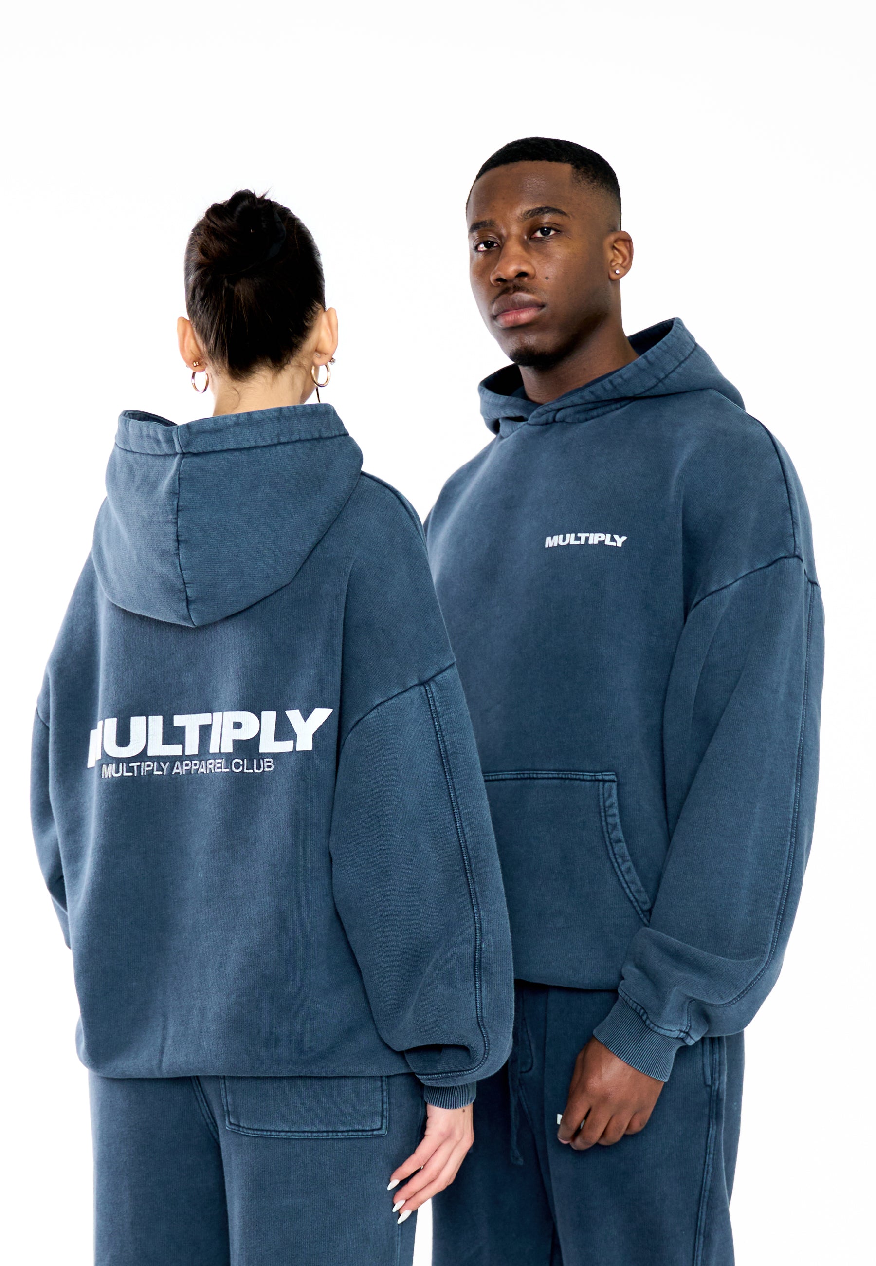 Oversize Hoodie MULTIPLY Pageant Blue Washed