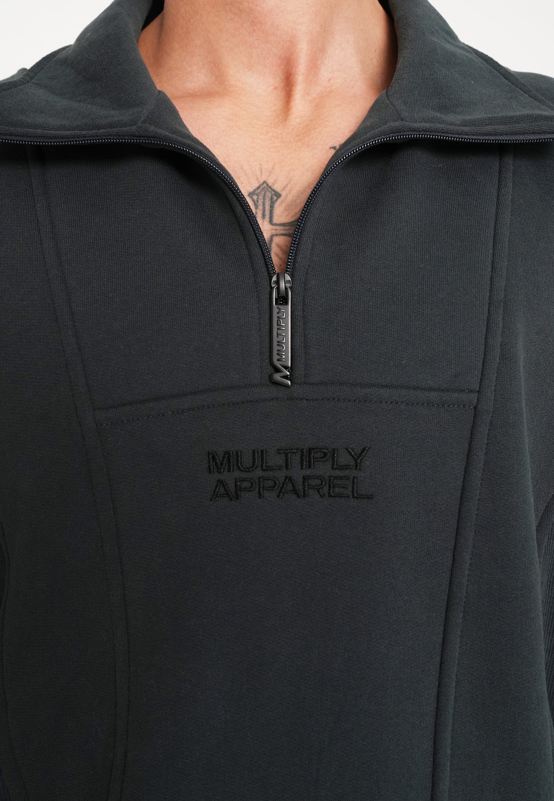 Oversize Half Zip Sweatshirt EXPLORER Forest River