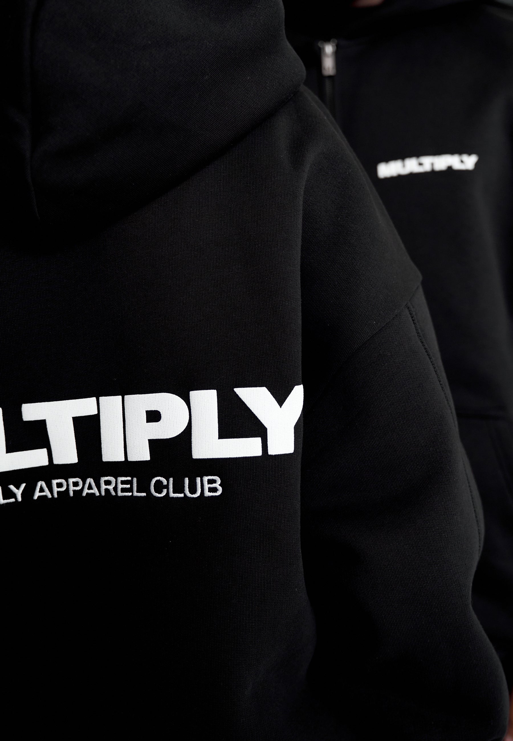 Oversize Zip Hoodie MULTIPLY Black