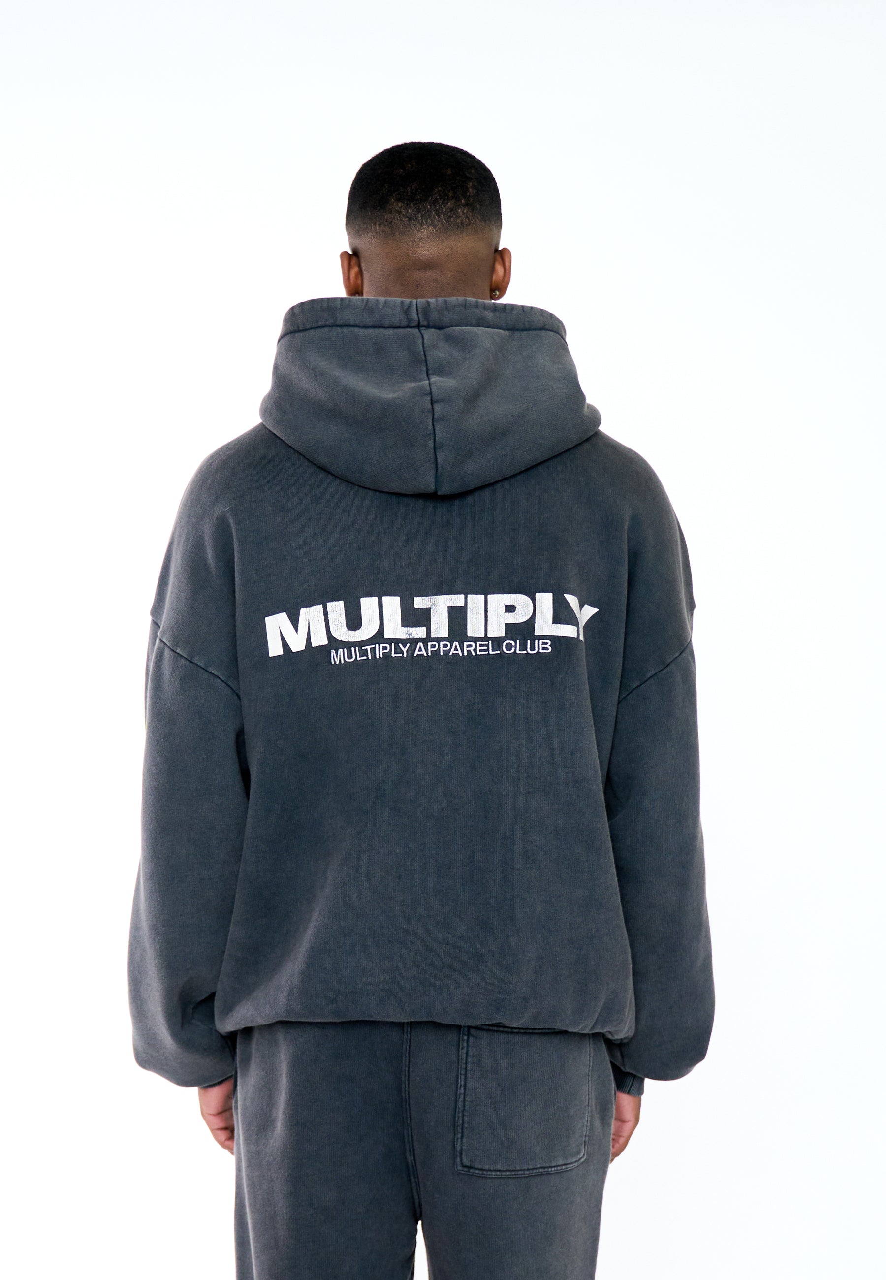 Oversize Hoodie MULTIPLY Black Washed