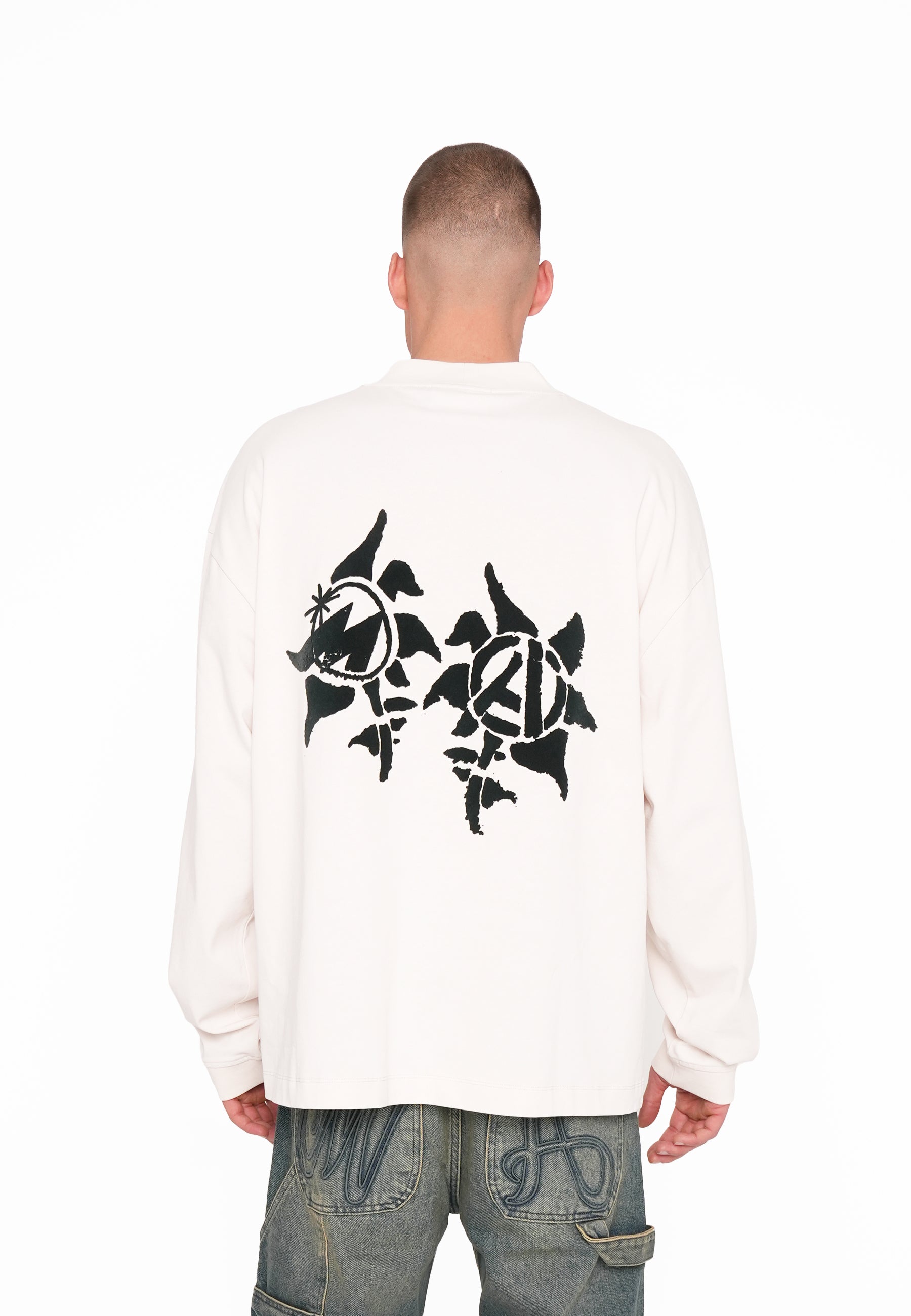 Oversize Longsleeve SUNFLOWER White Sand