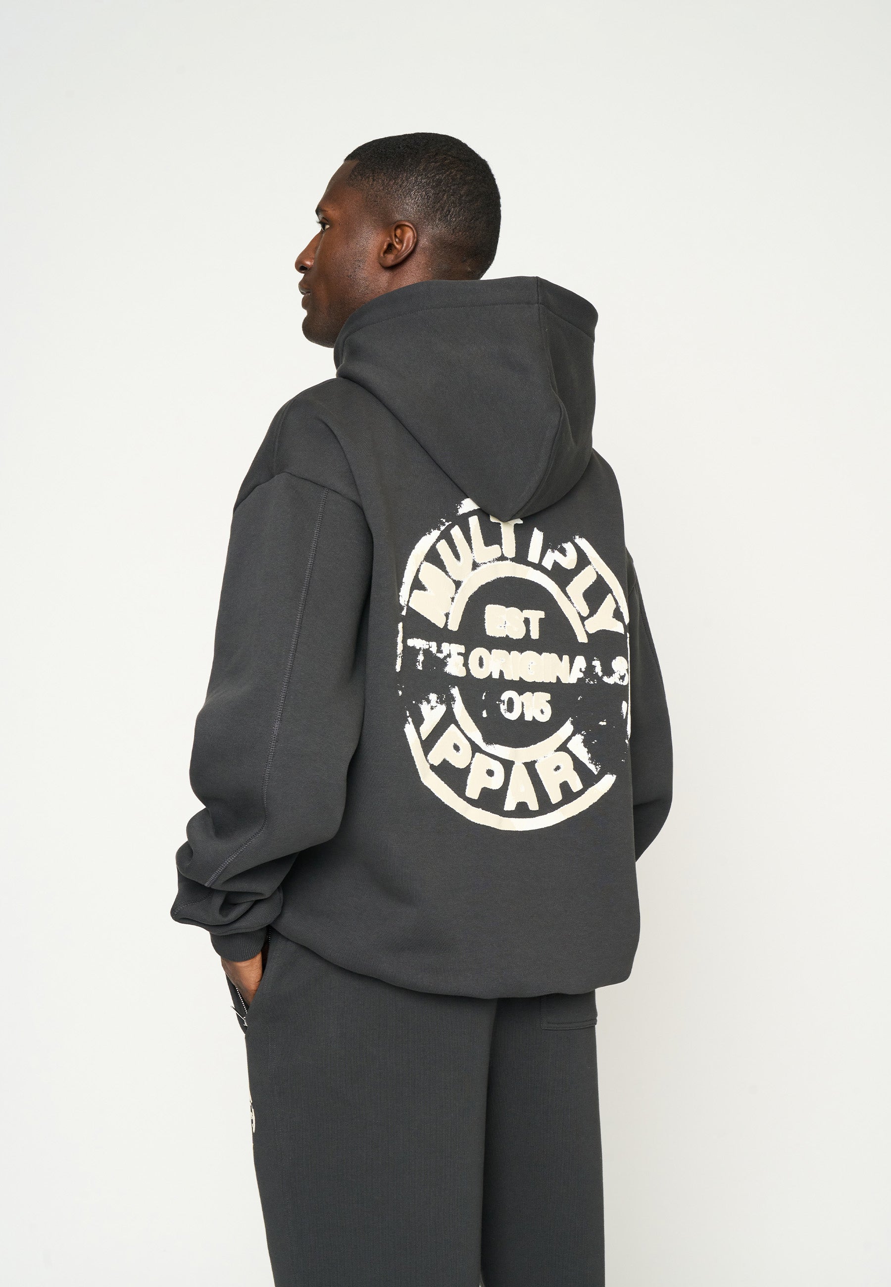 Oversize Hoodie RING Black Soda