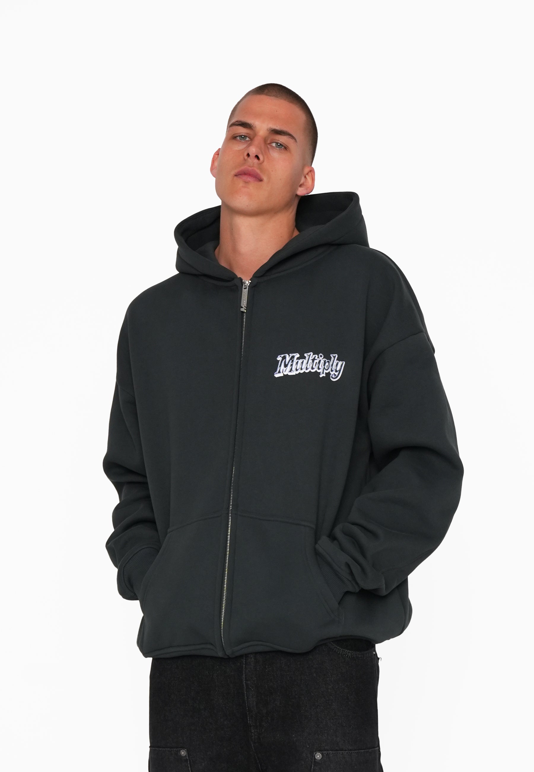 Oversize Zip Hoodie ZIG ZAG Forest River