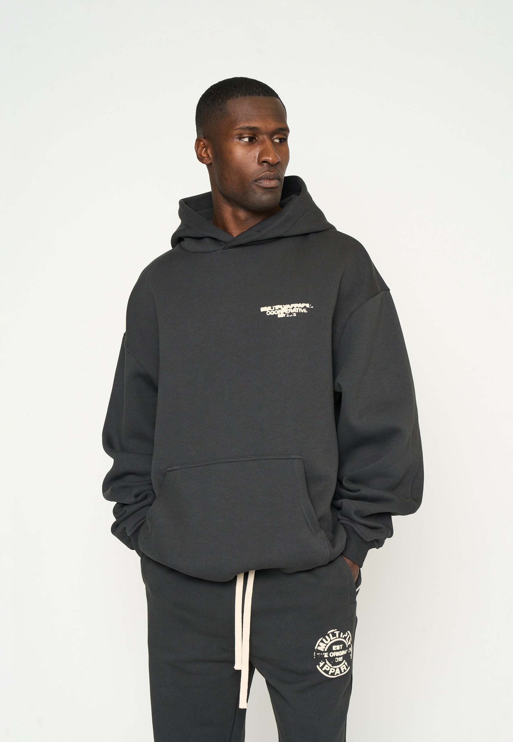 Oversize Hoodie RING Black Soda