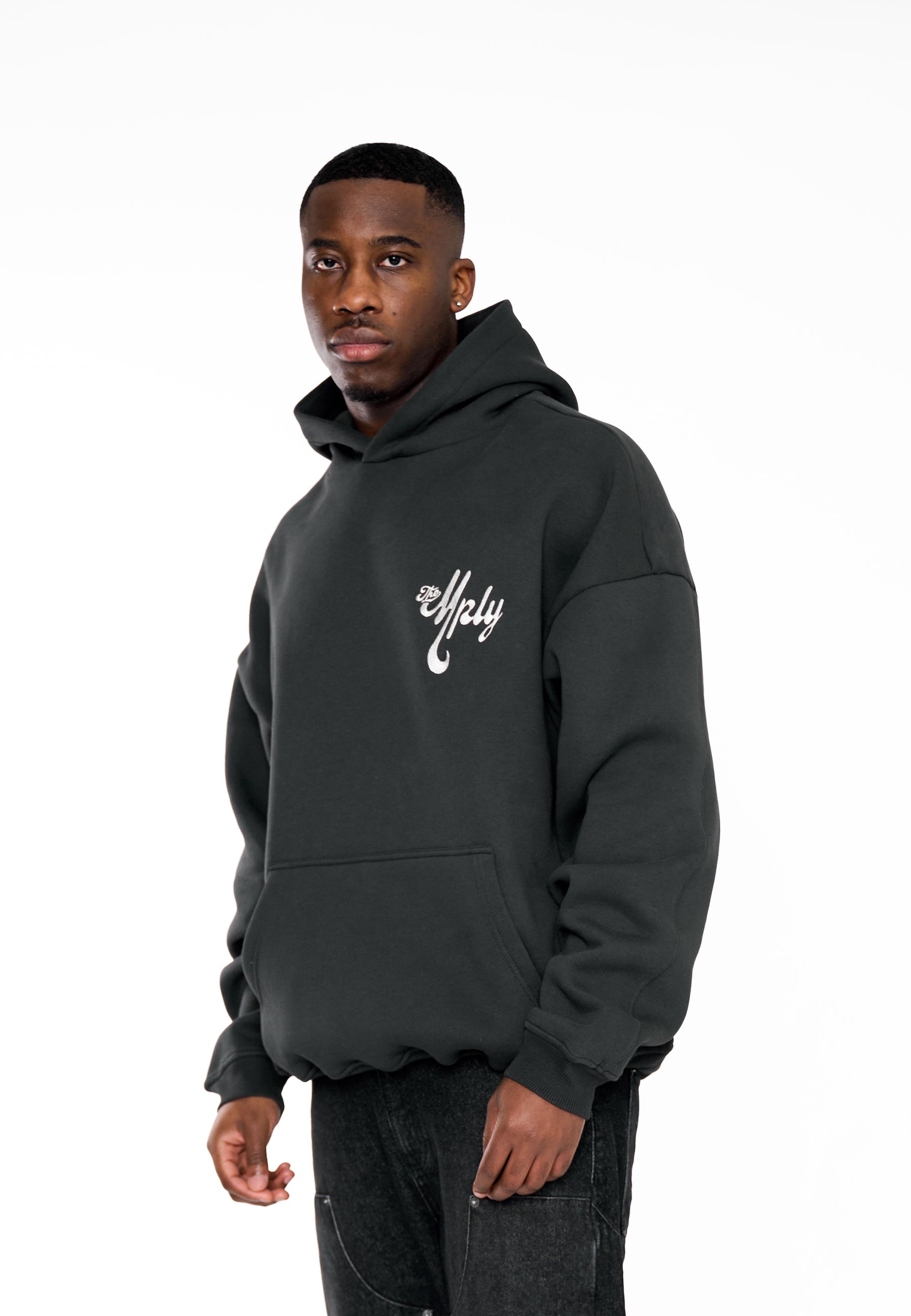 Oversize Hoodie THE MPLY Black Soda Washed
