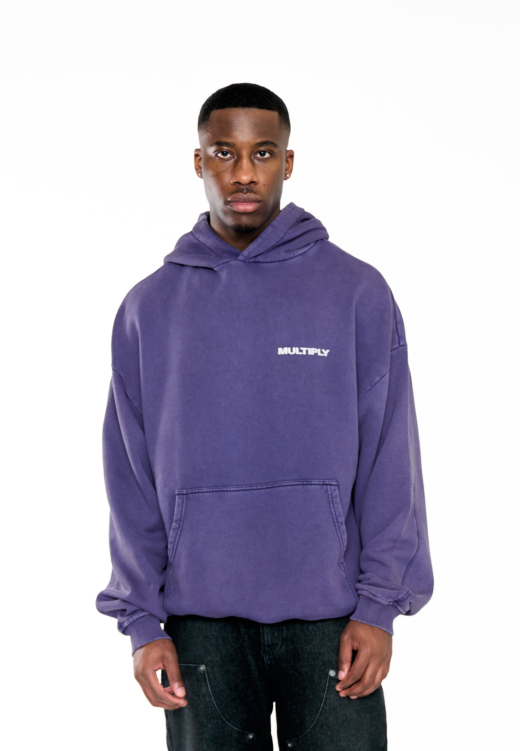 Oversize Hoodie MULTIPLY Purple Velvet Washed