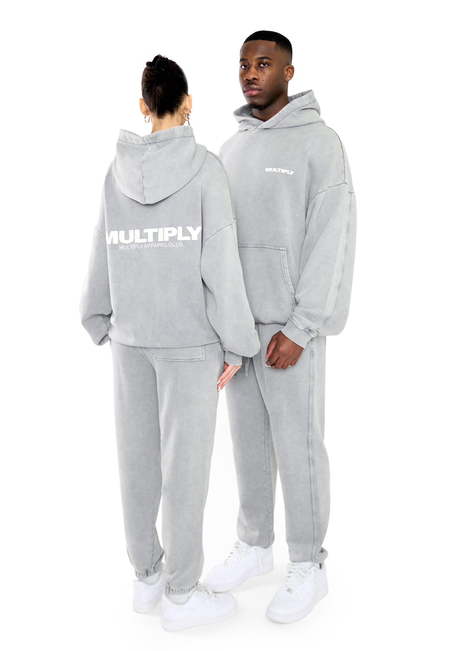 Oversize Hoodie MULTIPLY Ultimate Grey Washed