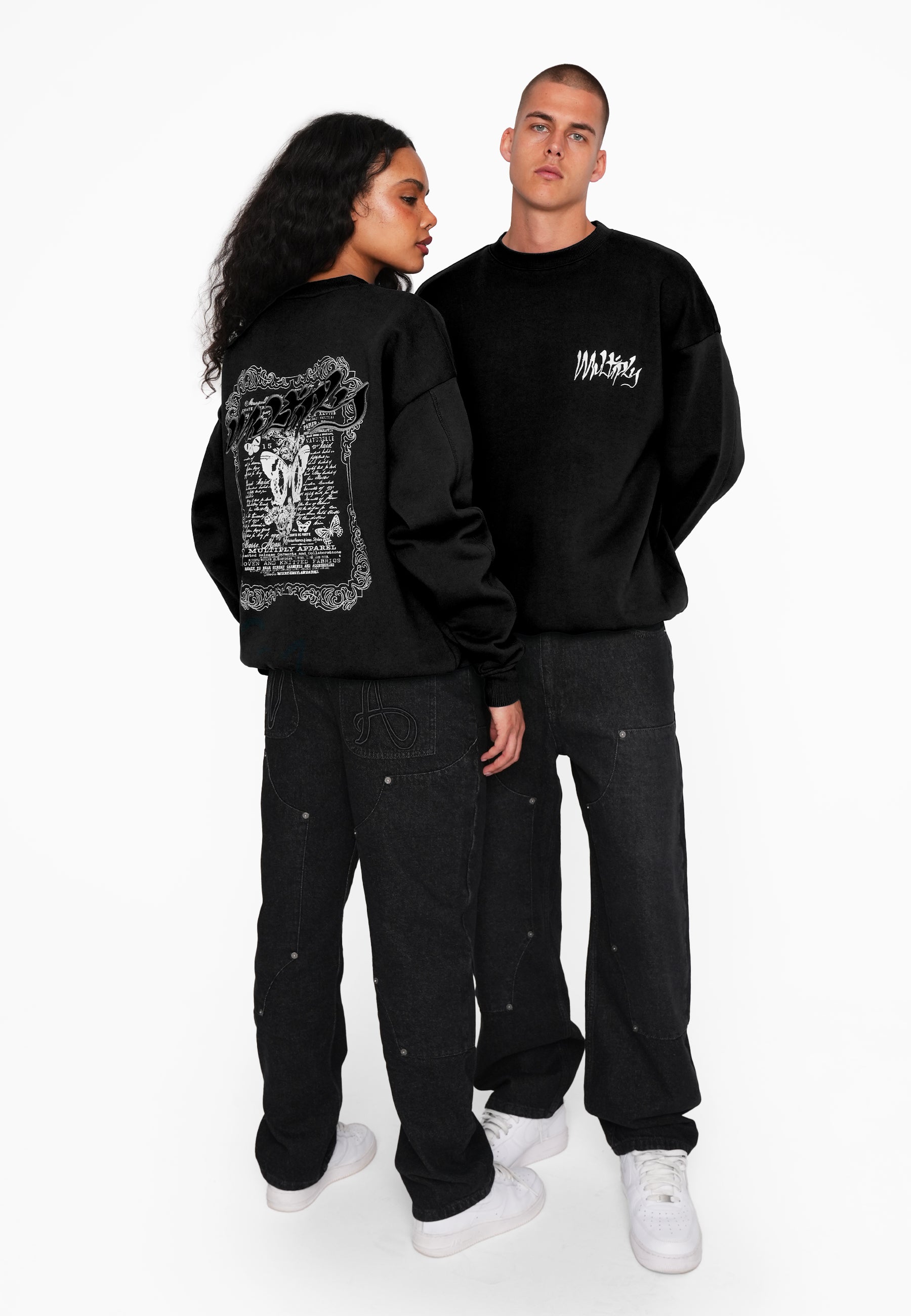 Oversize Sweatshirt MANUSCRIPT Black