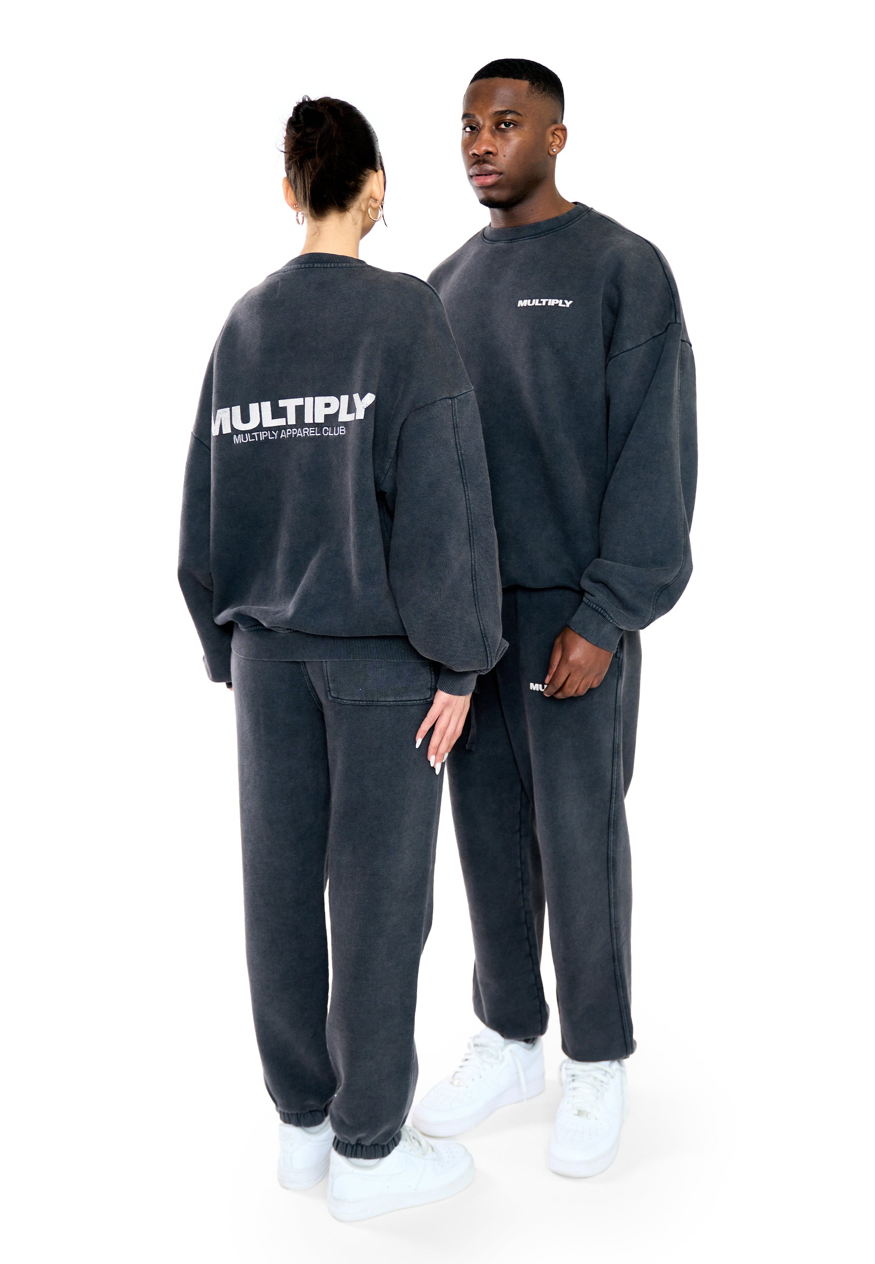 Oversize Sweatshirt MULTIPLY Black Washed