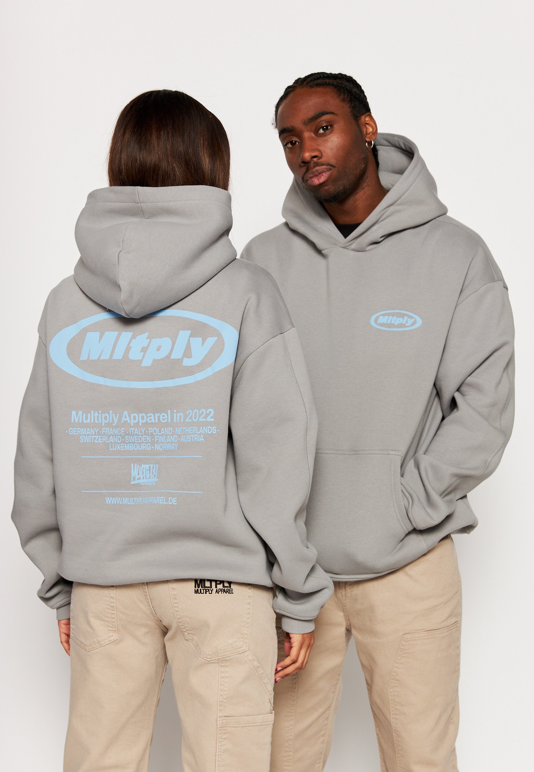 Oversize hoodie CIRCLE Moon Mist Soda Washed