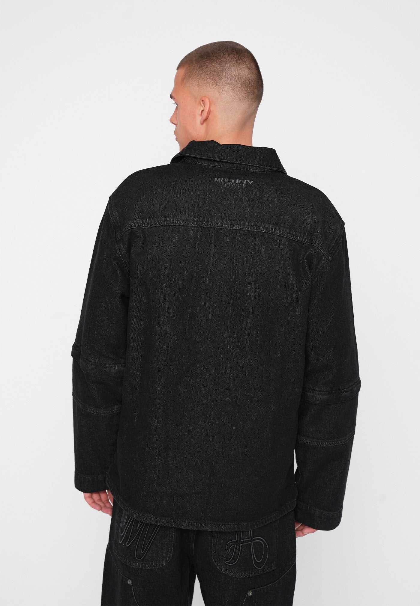 Denim Double Sleeve Shirt Slider