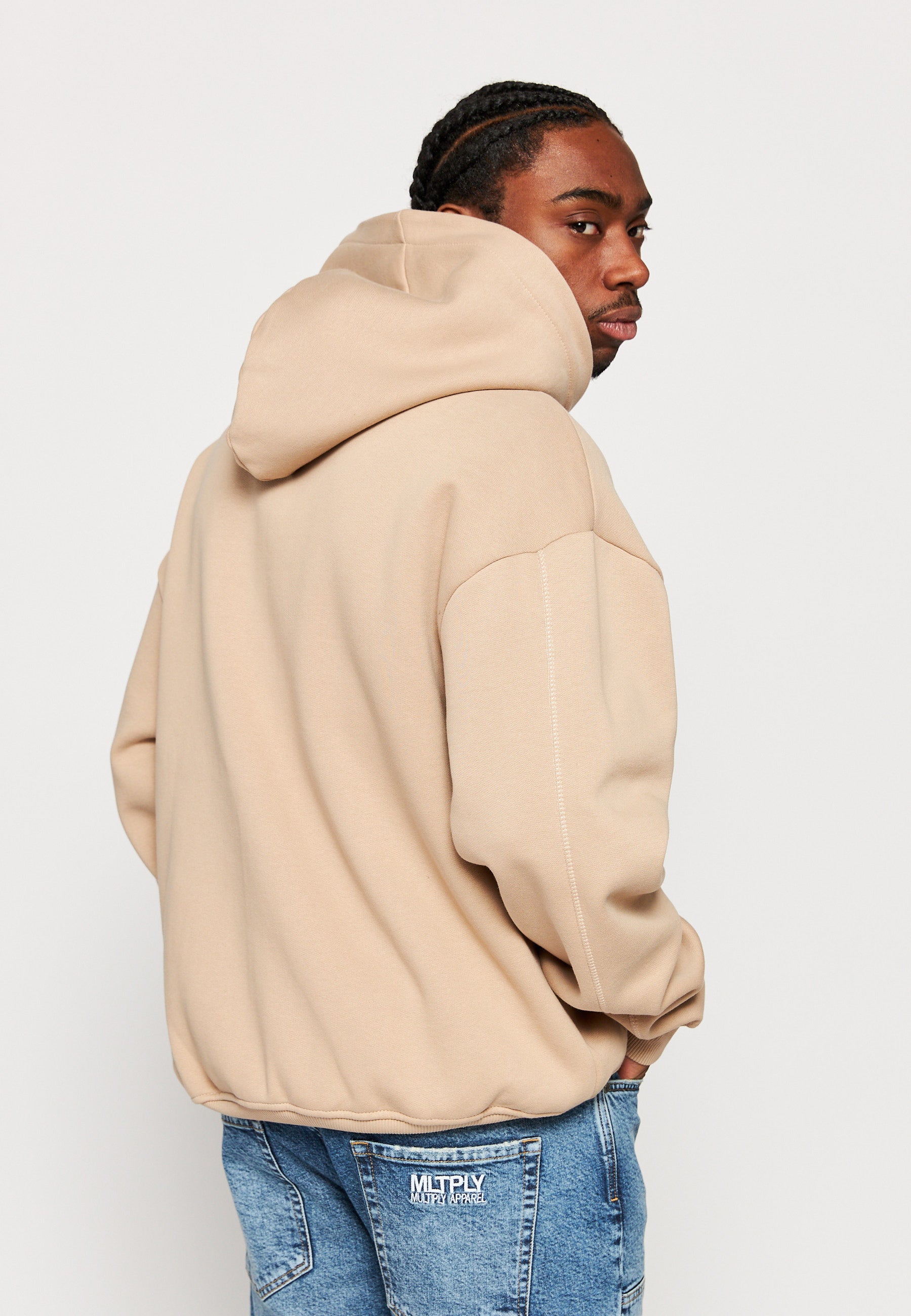 Oversize Zip Hoodie MLTPLY EMBROIDERY Simply Taupe