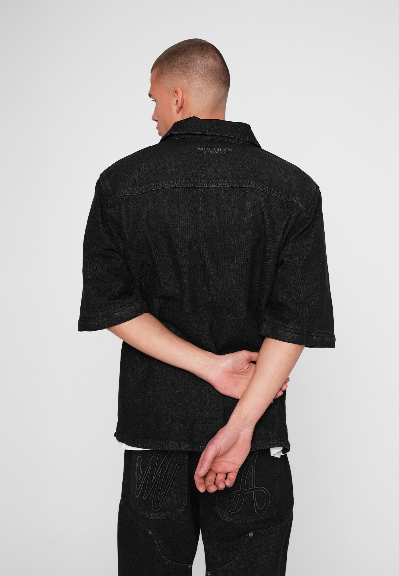 Denim Double Sleeve Shirt Slider