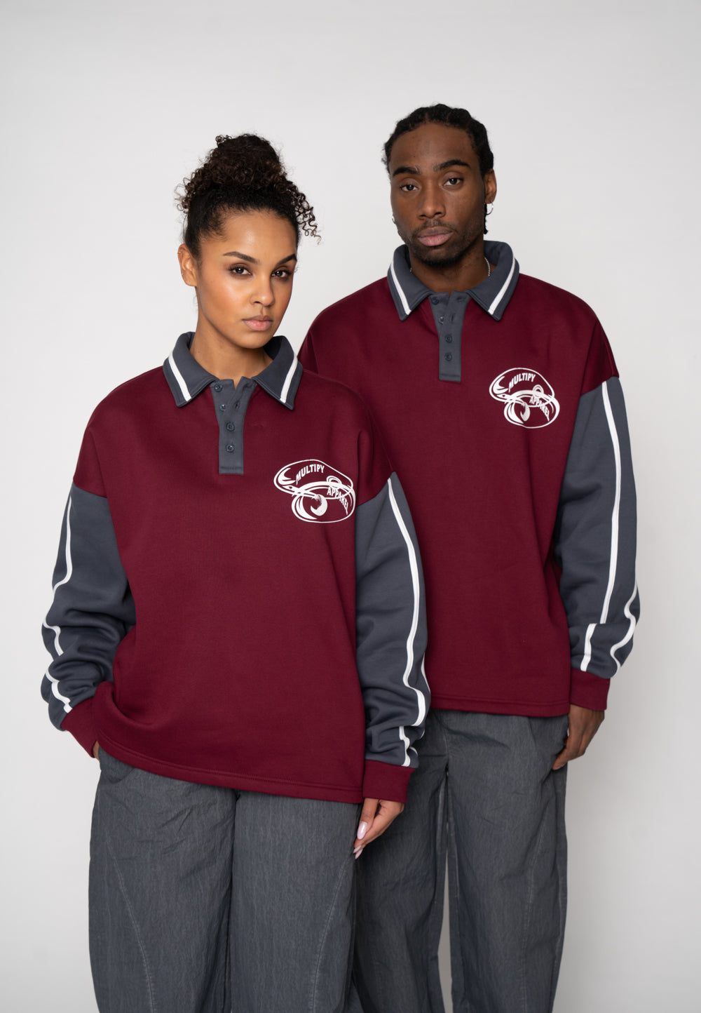 Oversized sweatshirt Polo RAD Maroon Red