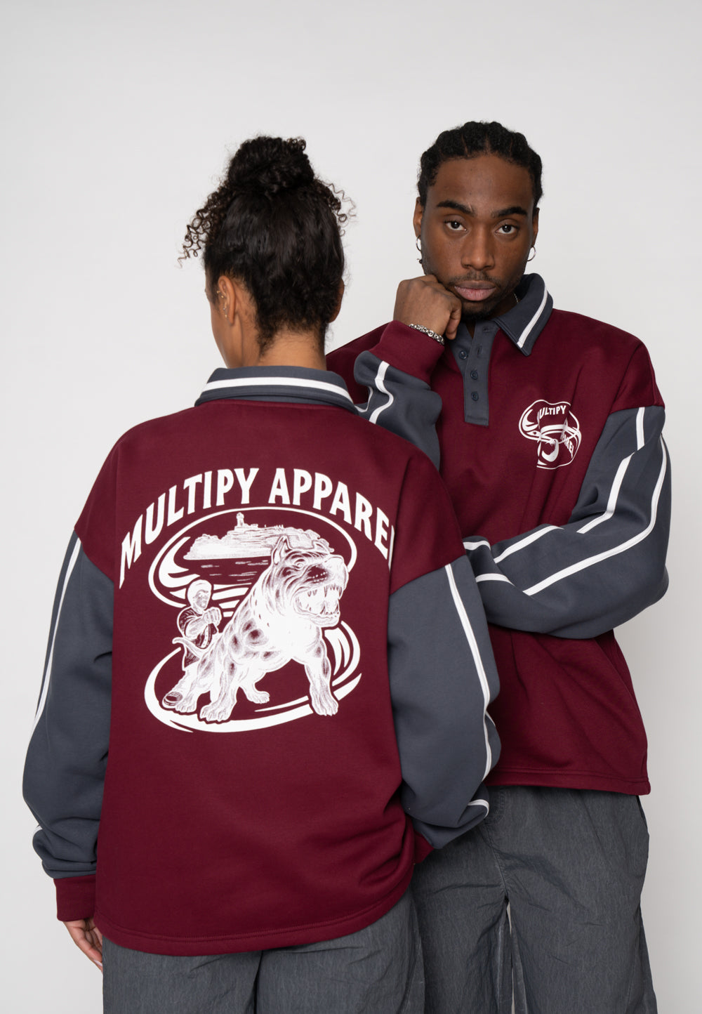 Oversized sweatshirt Polo RAD Maroon Red