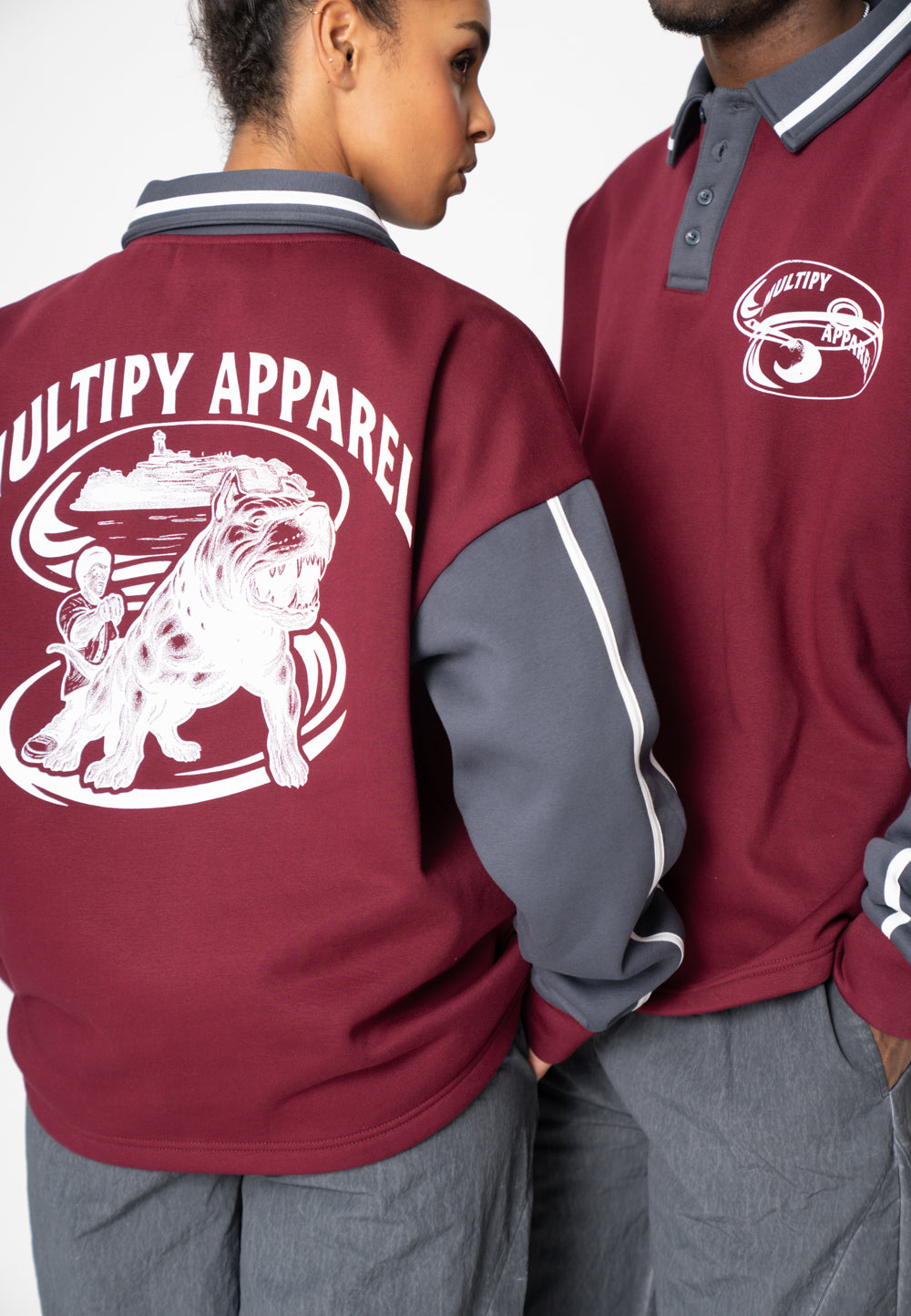 Oversized sweatshirt Polo RAD Maroon Red