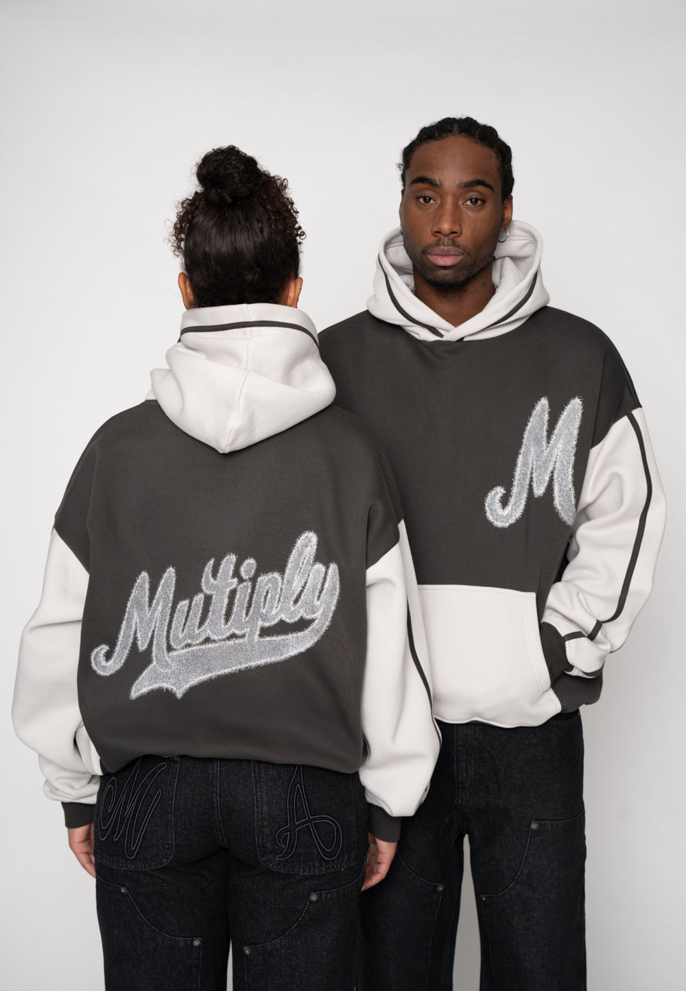 Oversize Hoodie FAUX Glacier Gray