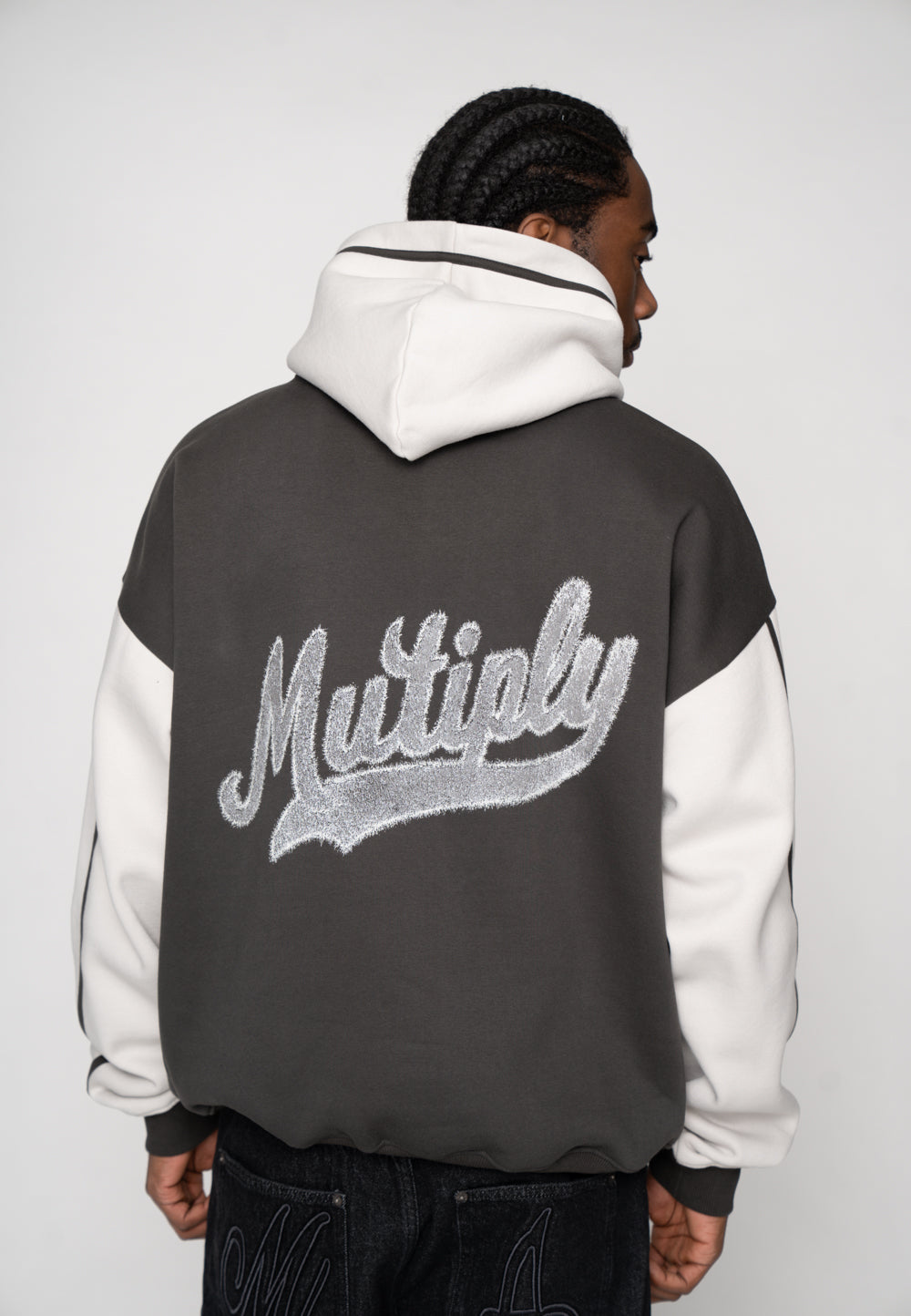 Oversize Hoodie FAUX Glacier Gray