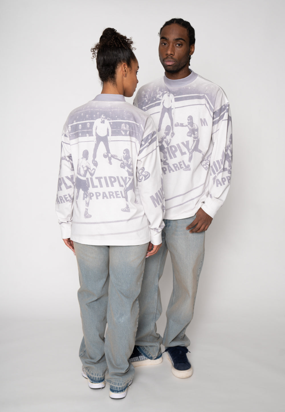 Oversize Longsleeve BOXING RING Vasporous Grey