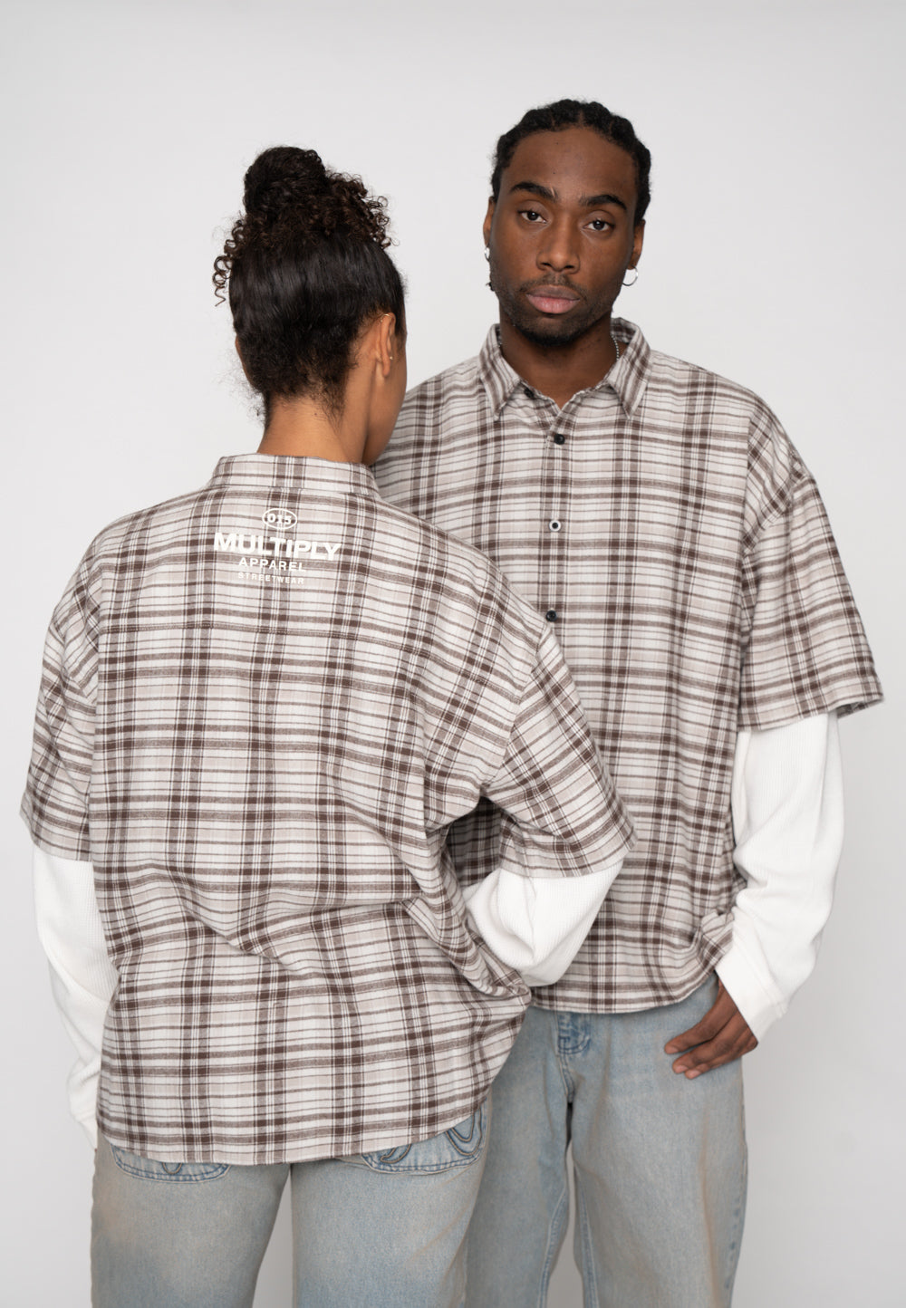 Oversize Double Longsleeve BANDING Glacier Gray