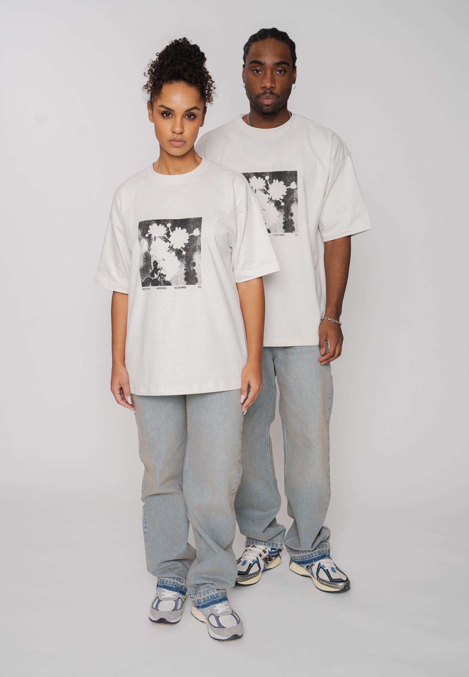 Oversize longsleeve HORSE SKETCH Black Soda Washed