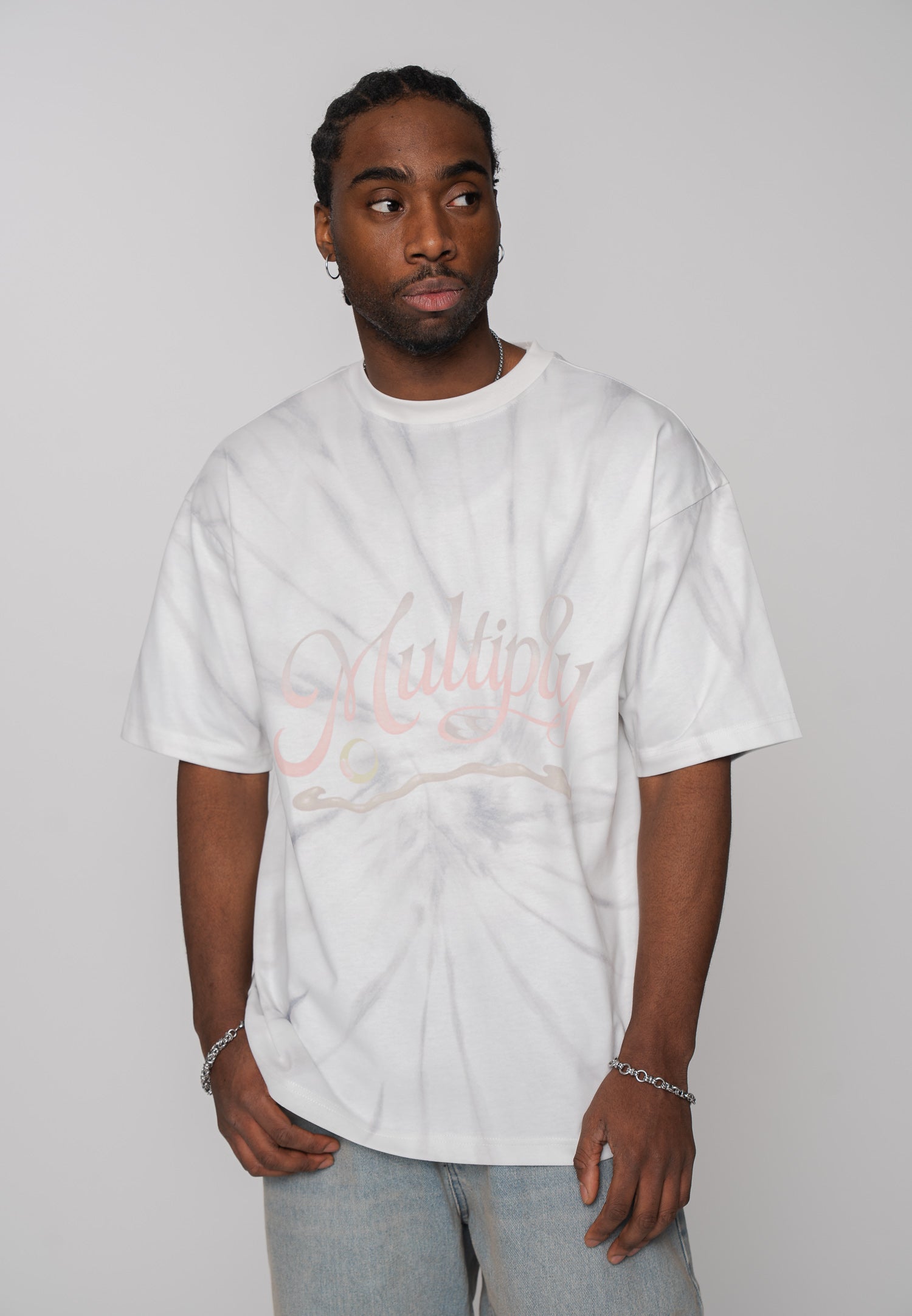 Oversize longsleeve HORSE SKETCH Black Soda Washed