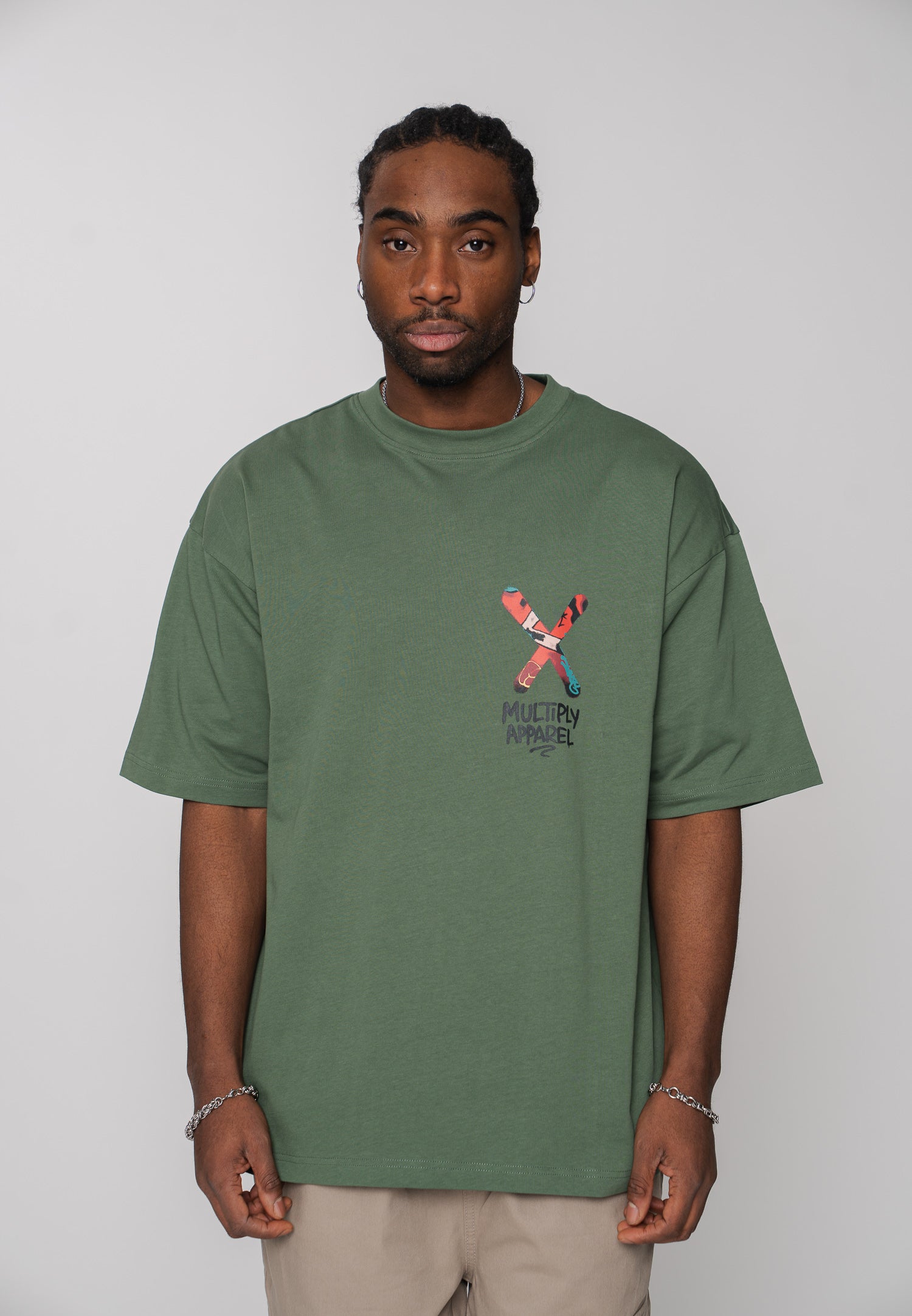 Oversized T-Shirt SNAKE SKETCH Black Soda Washed