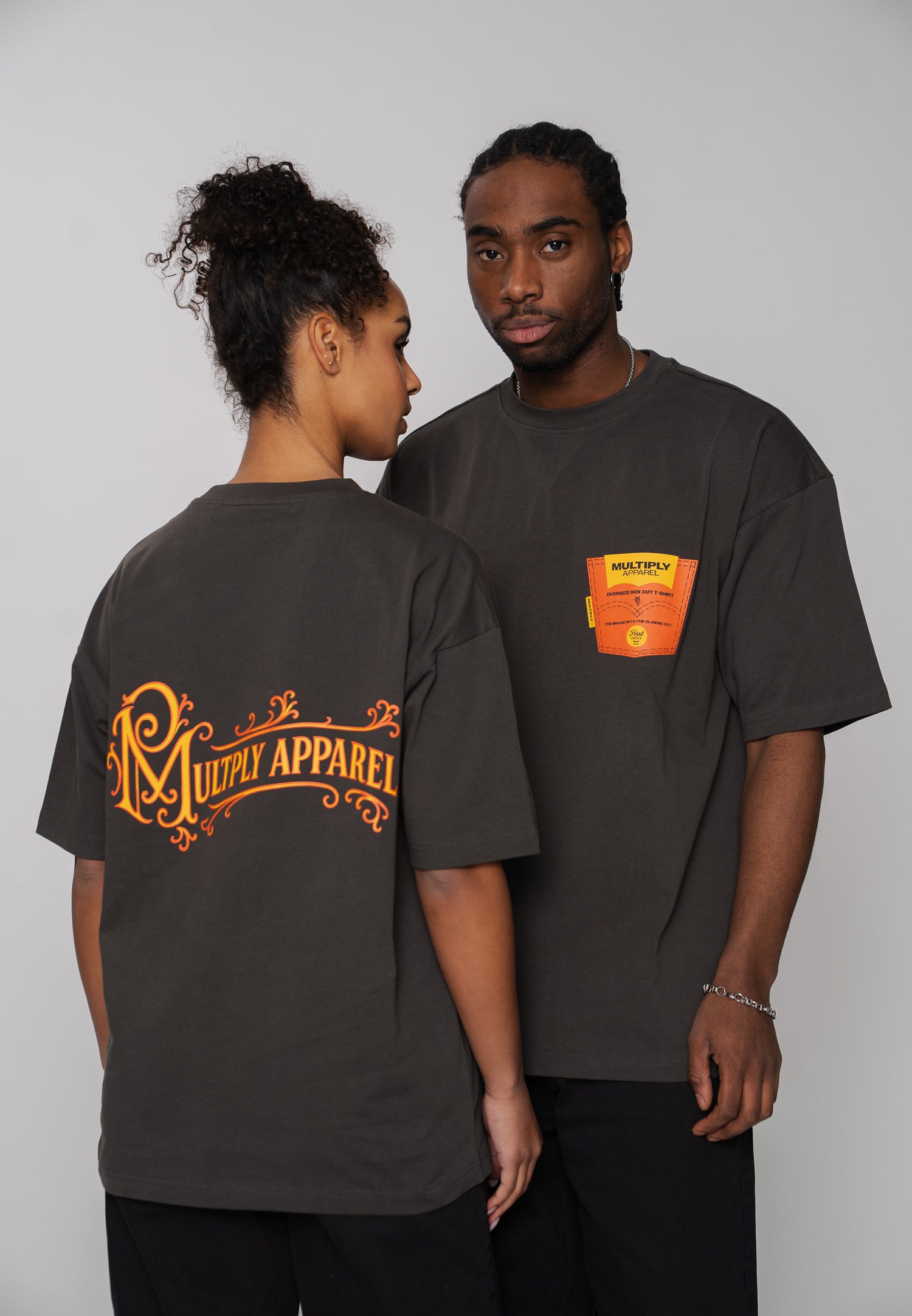 Oversized T-Shirt SNAKE SKETCH Black Soda Washed