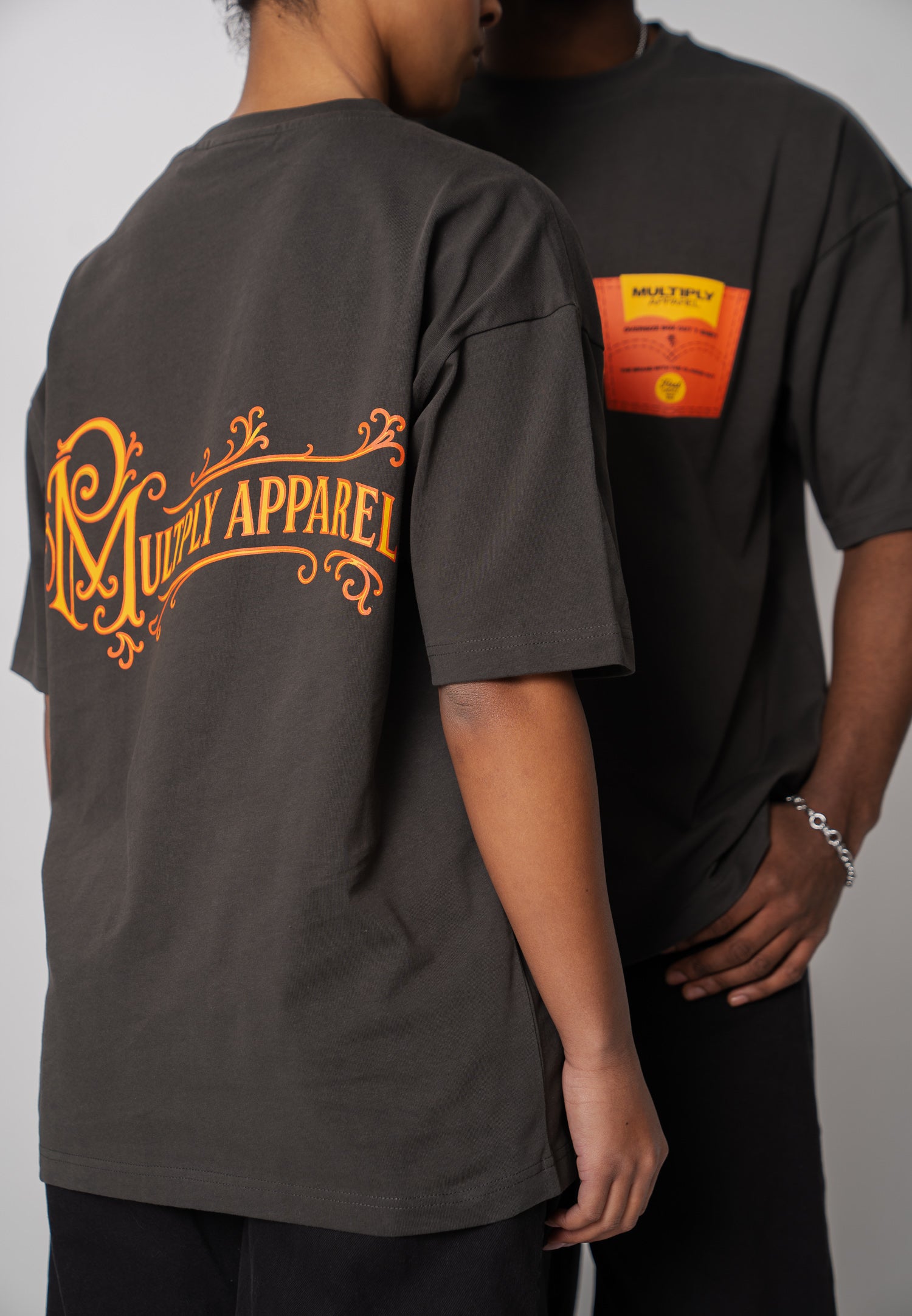 Oversized T-Shirt SNAKE SKETCH Black Soda Washed