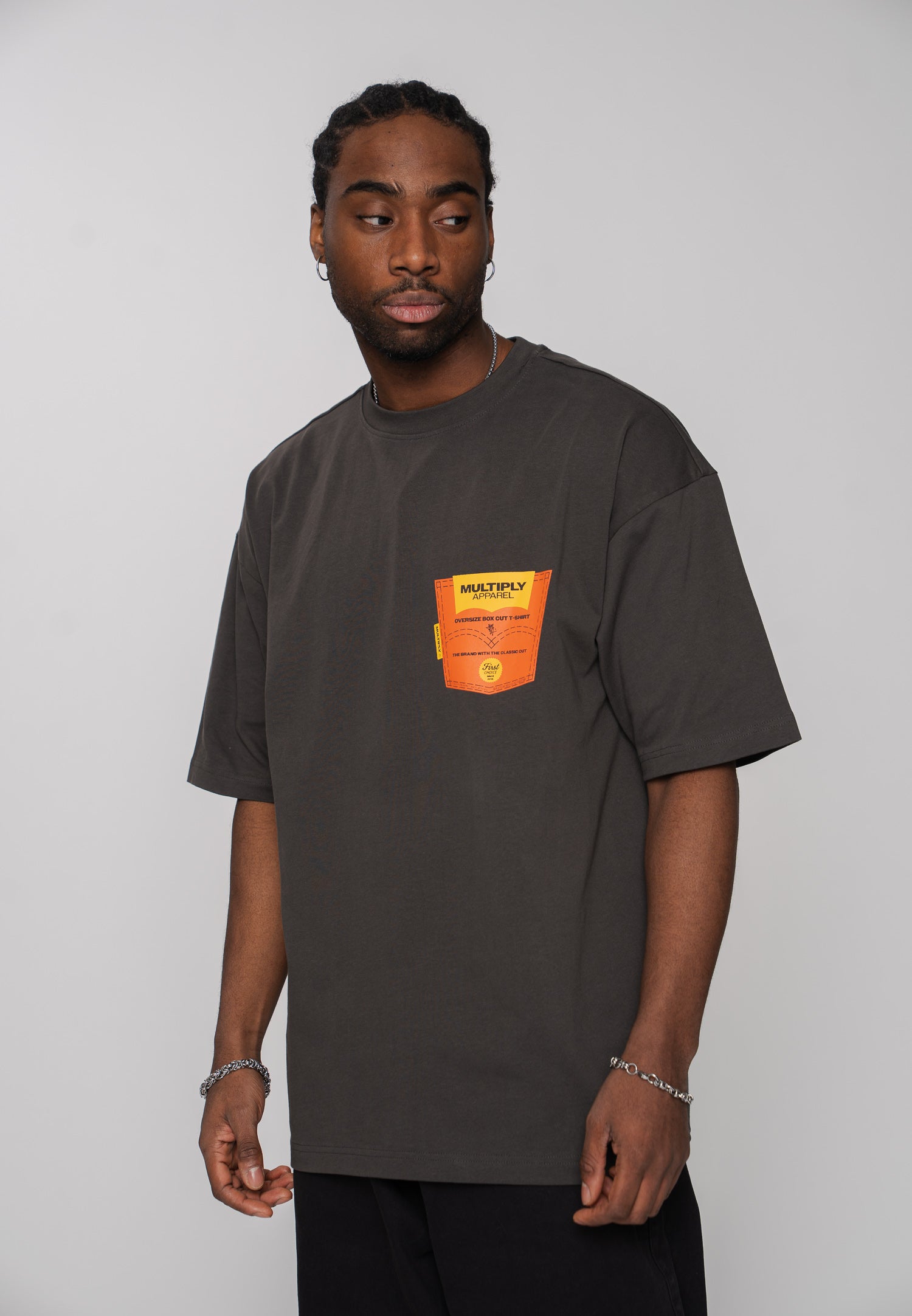 Oversized T-Shirt SNAKE SKETCH Black Soda Washed