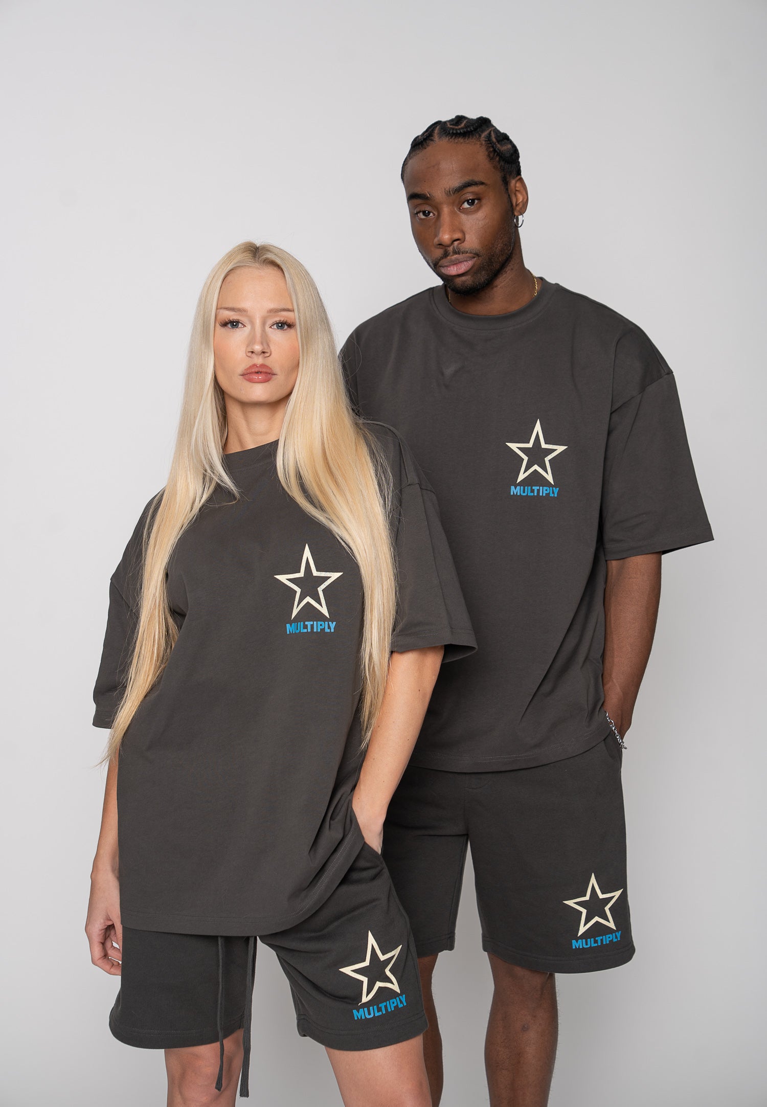 Oversize longsleeve HORSE SKETCH Black Soda Washed