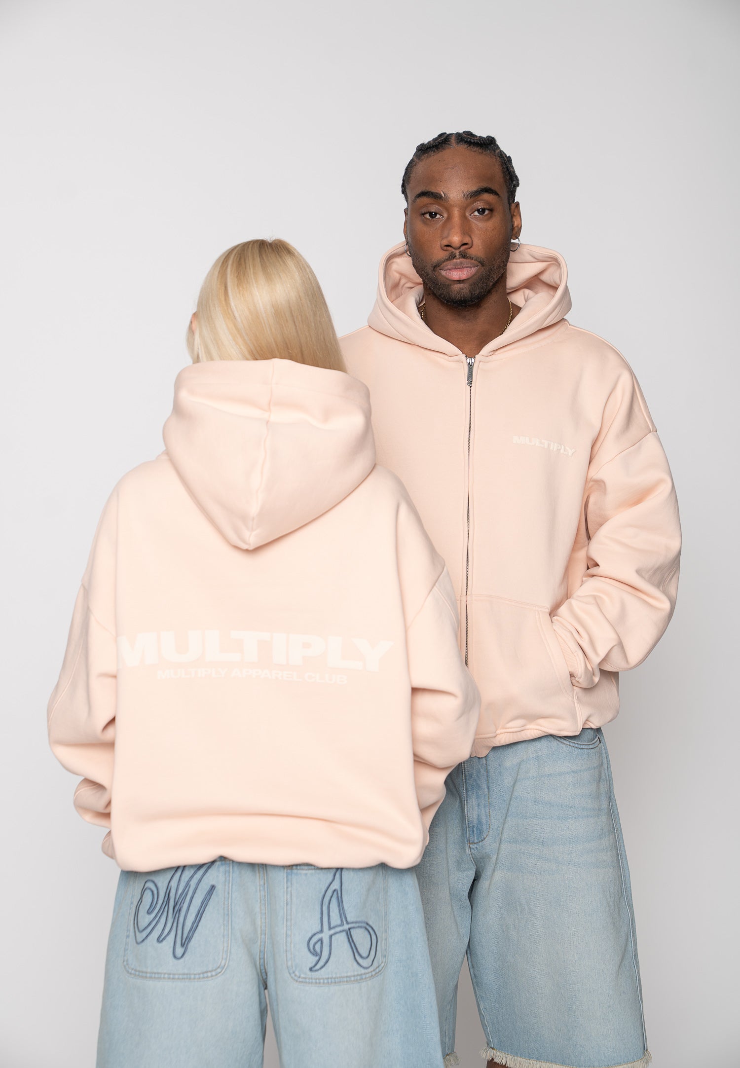 Oversize Zip Hoodie MULTIPLY Black