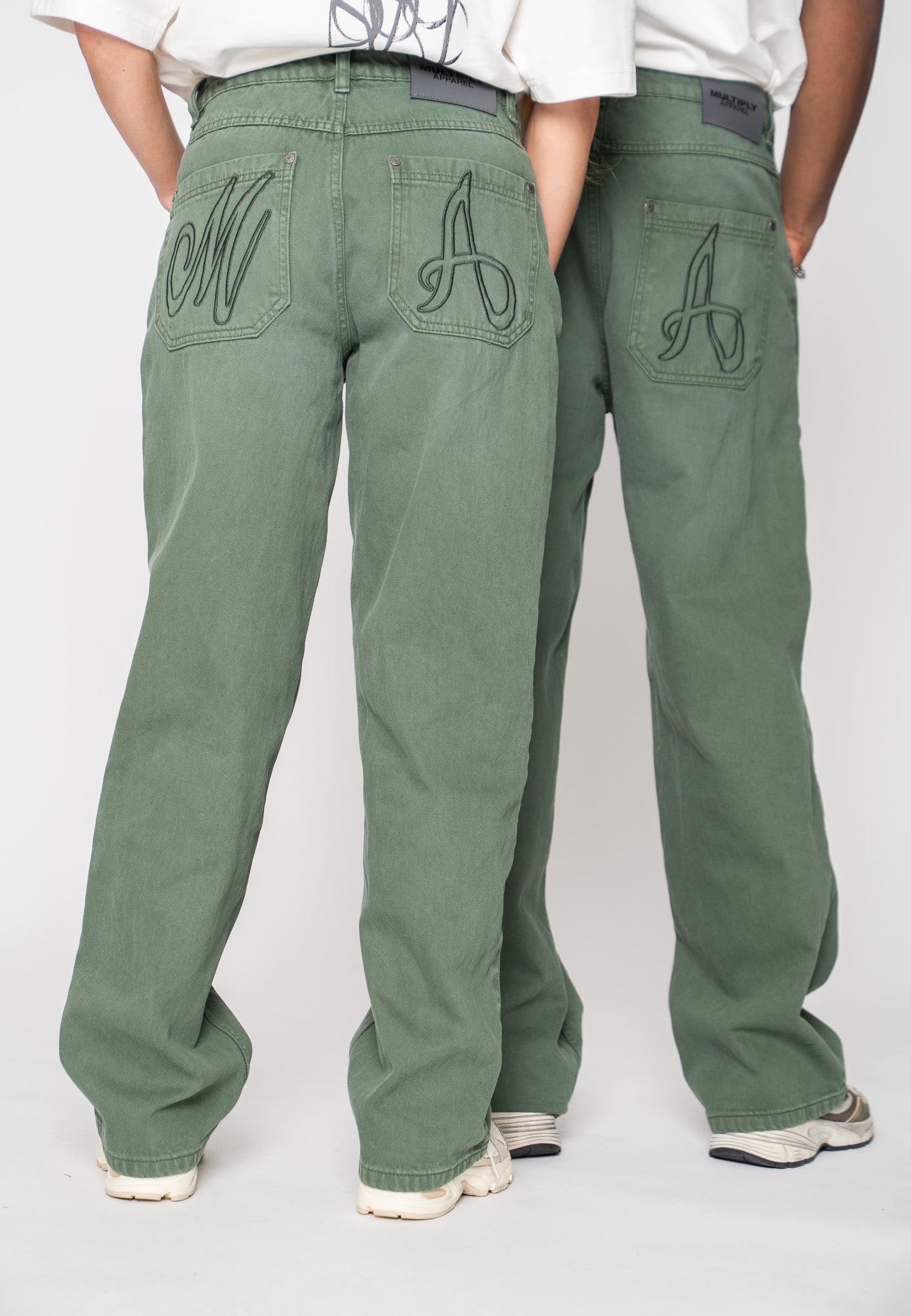 Wide Straight Jeans DUCK Duck Green