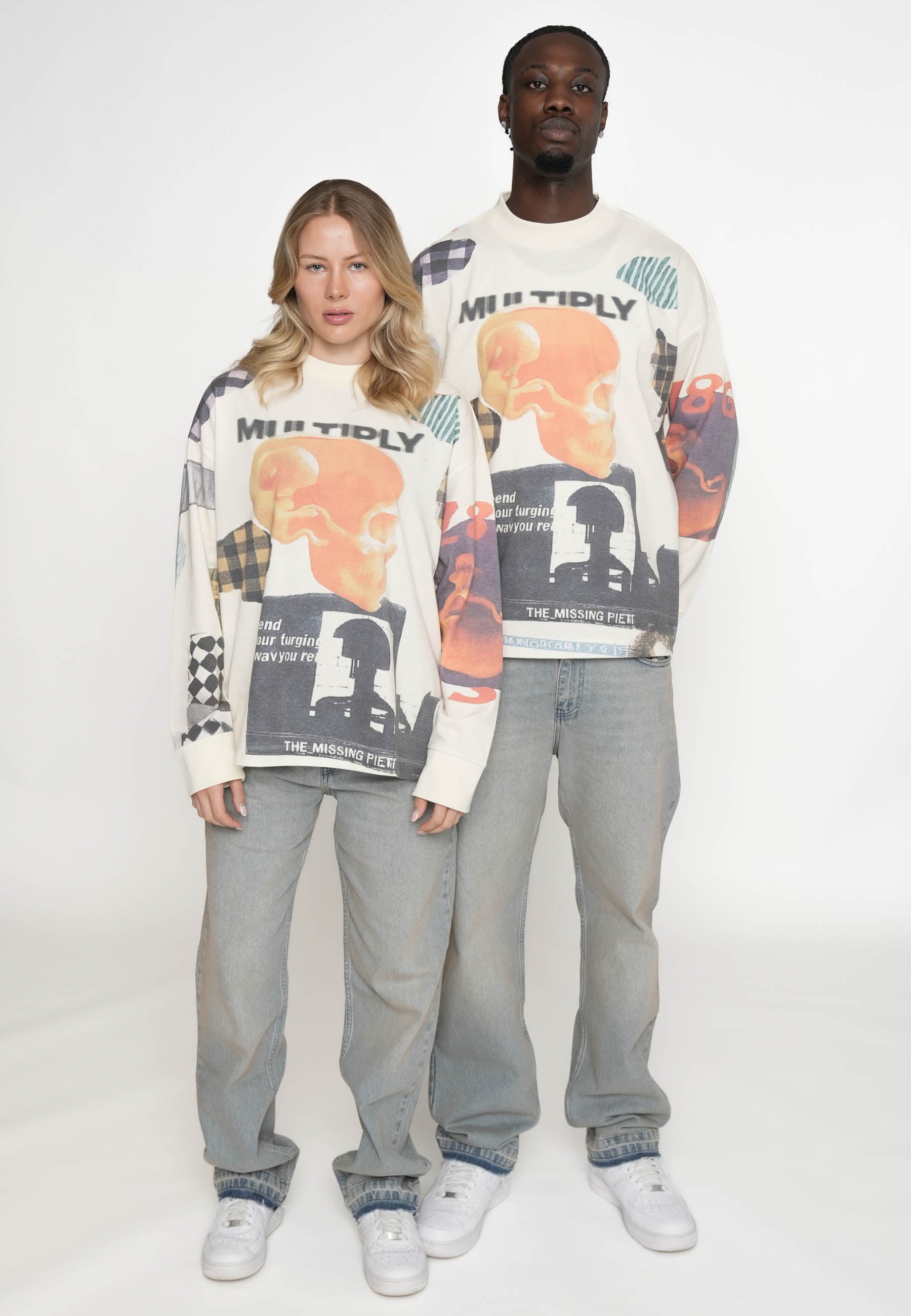 Oversize Longsleeve T-shirt QUILT Cloud Cream