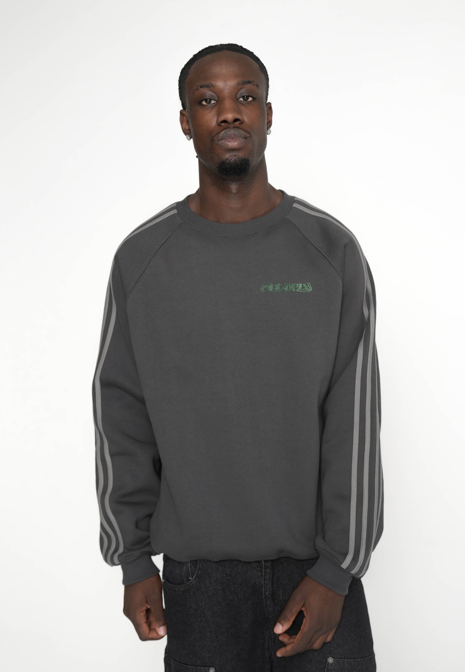 Oversize Sweatshirt SURVEILLANCE Black Soda Washed
