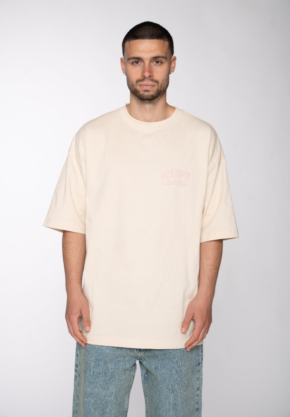Oversize longsleeve HORSE SKETCH Black Soda Washed