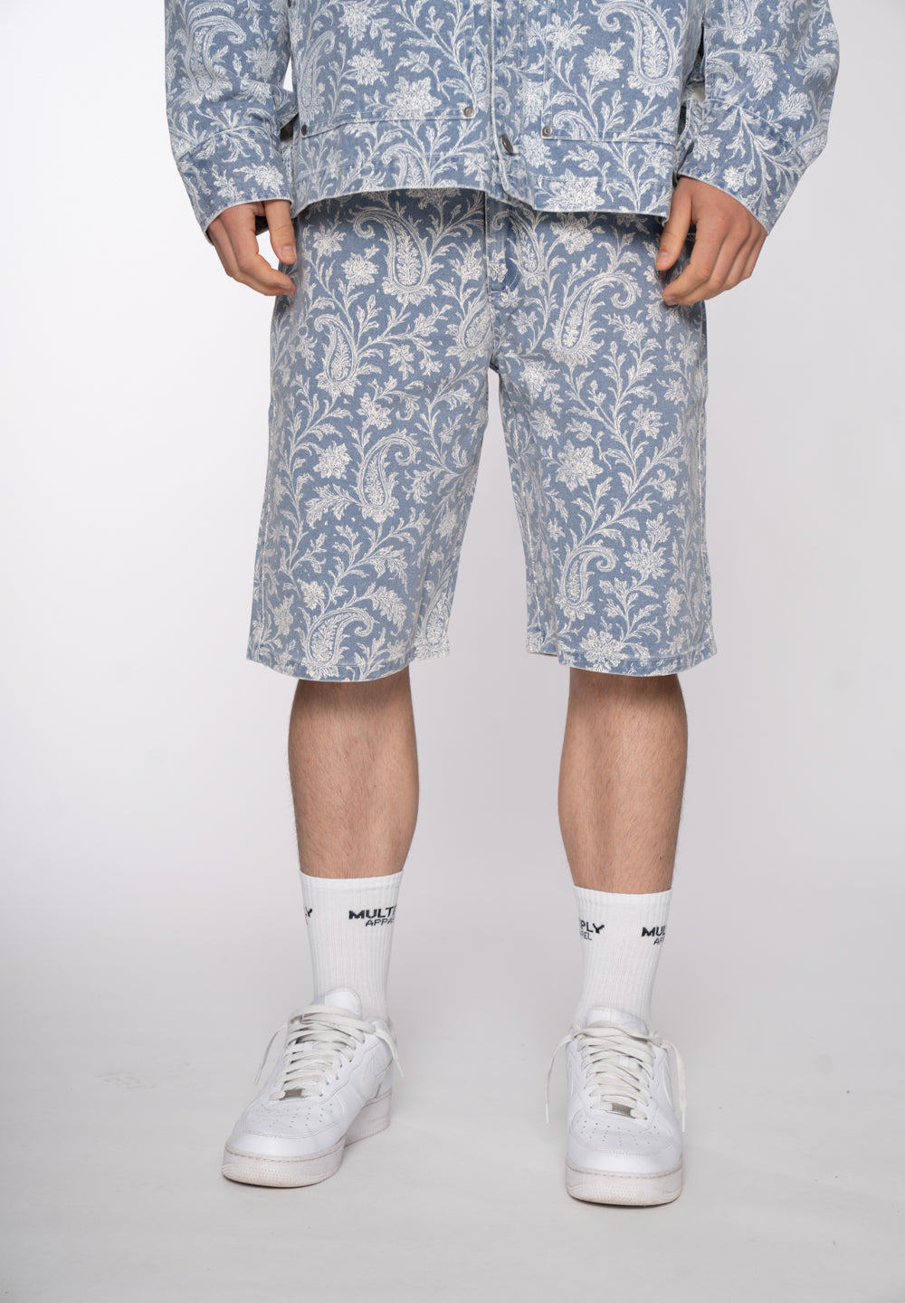 Jorts PAISLEY TWO Light Blue