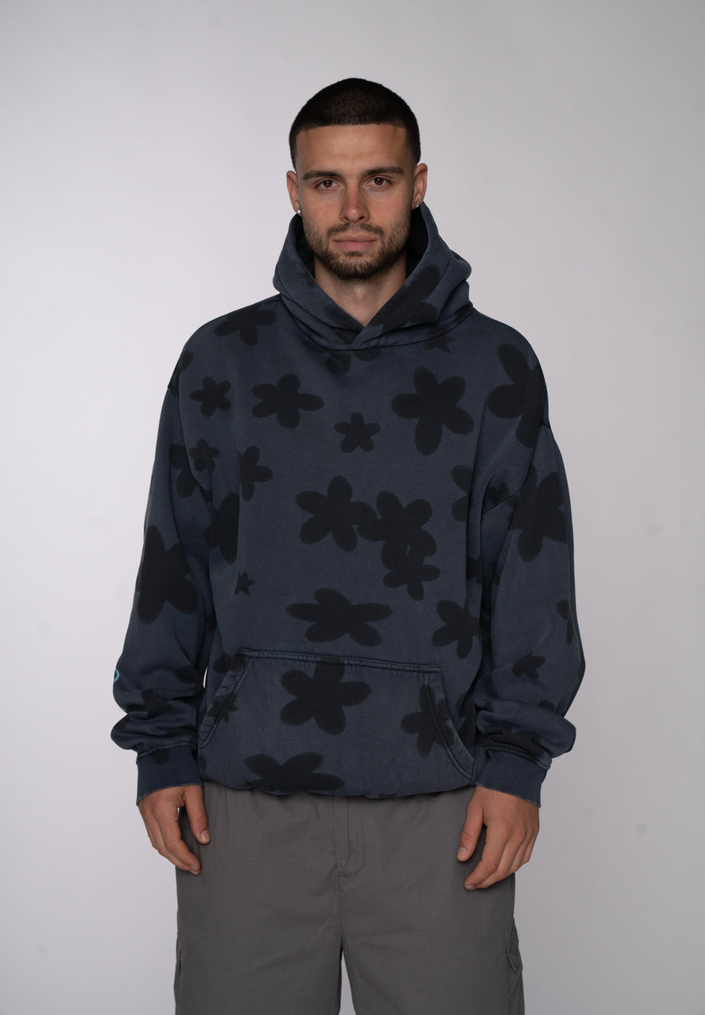Oversize zip hoodie MULTIPLY Night Shadow