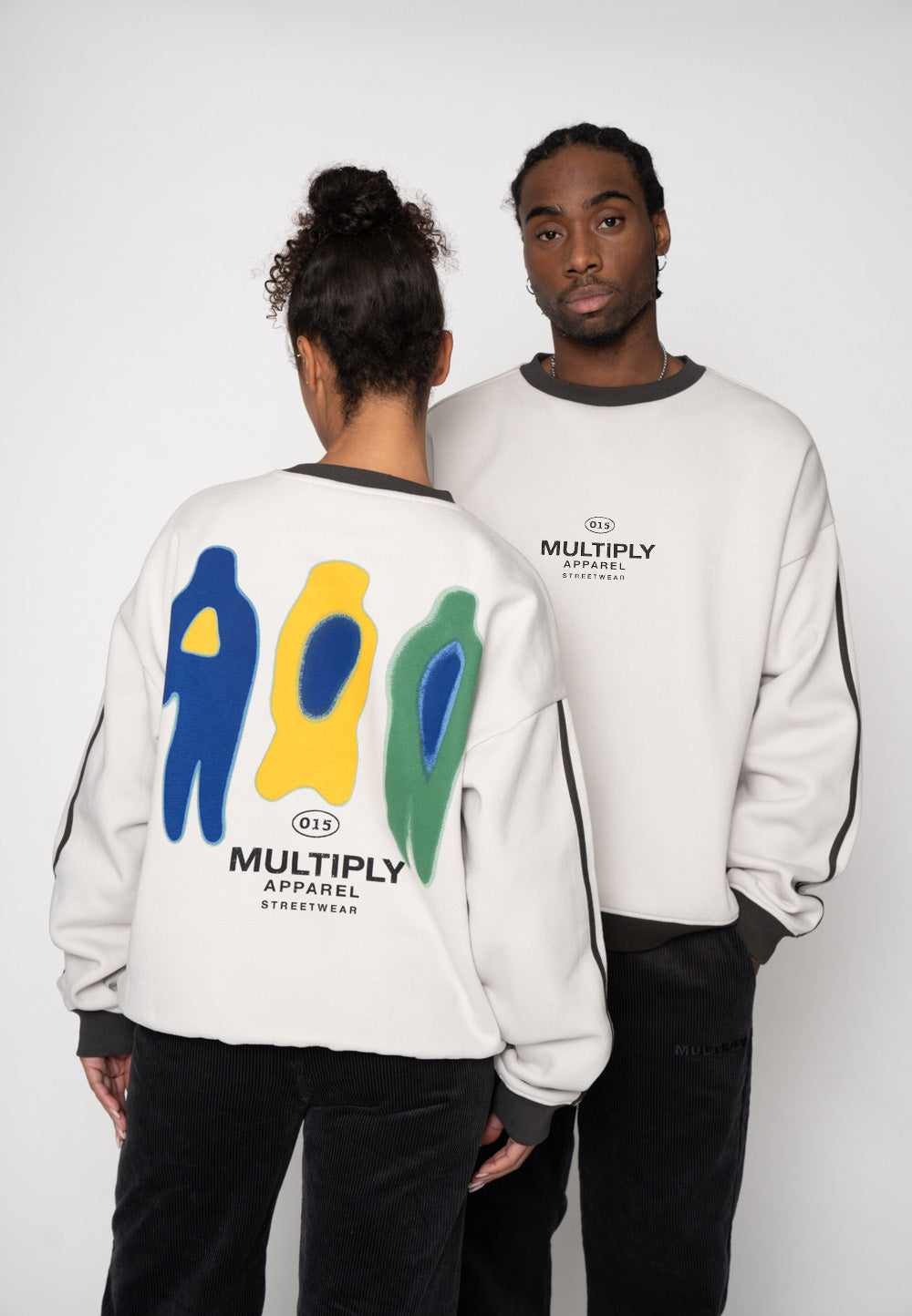 Oversized sweatshirt HEAT MAP Glacier Gray