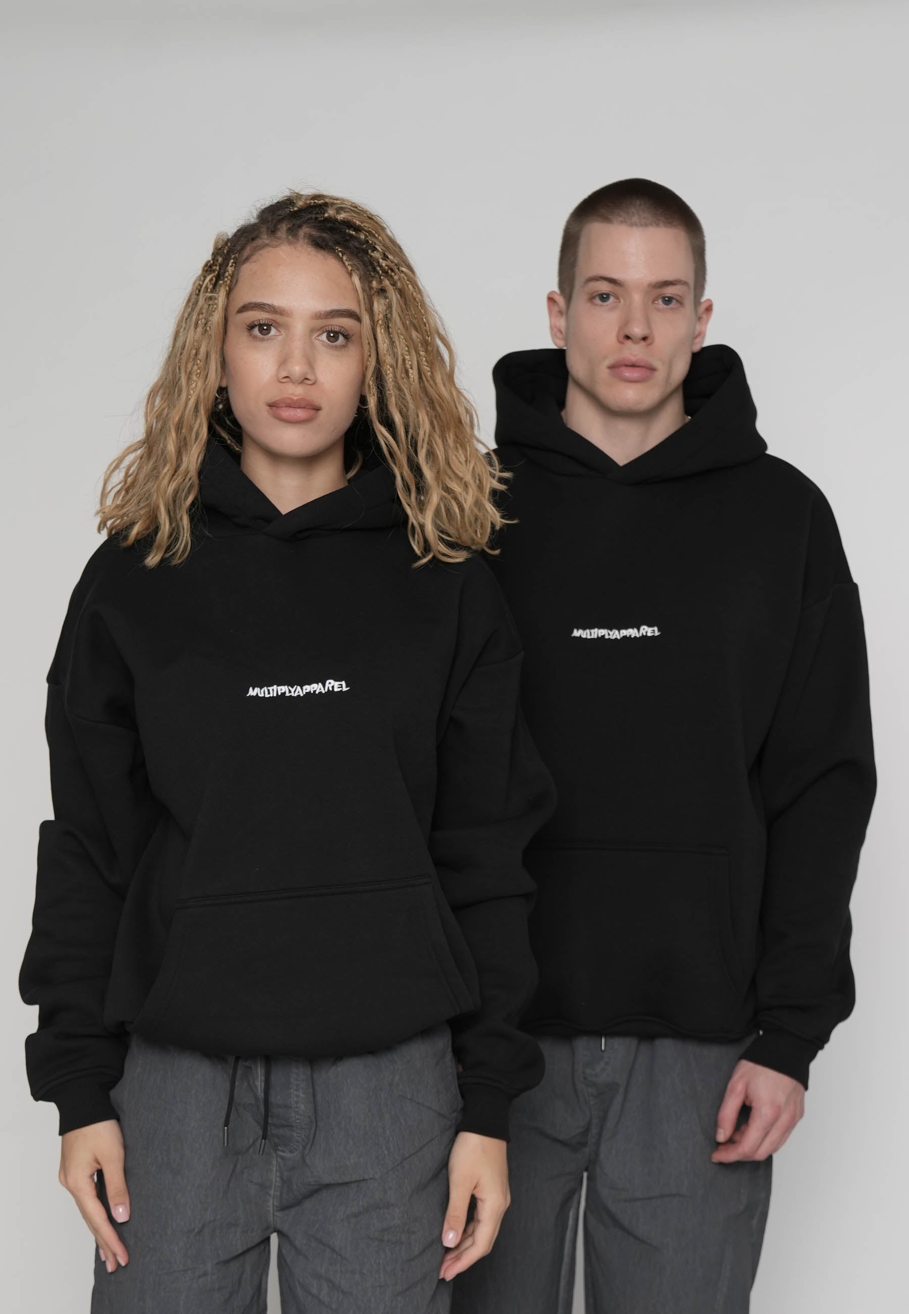 Oversized Hoodie HEART Black