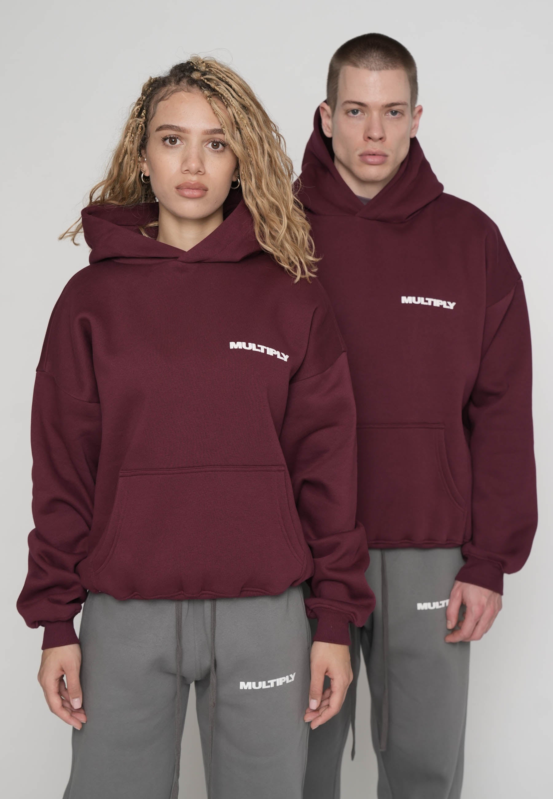 Oversize Hoodie MULTIPLY Maroon Red