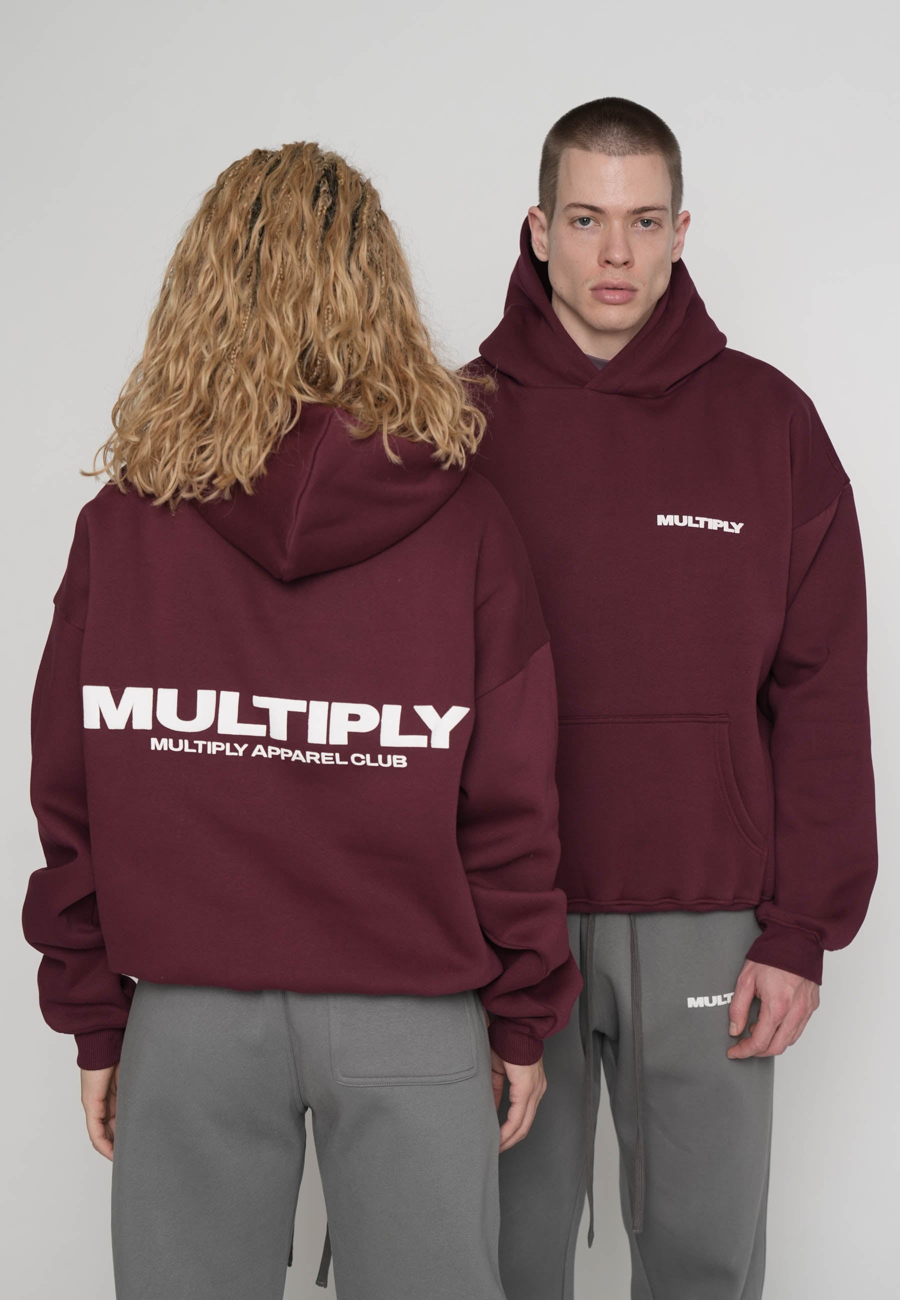 Oversize Hoodie MULTIPLY Maroon Red