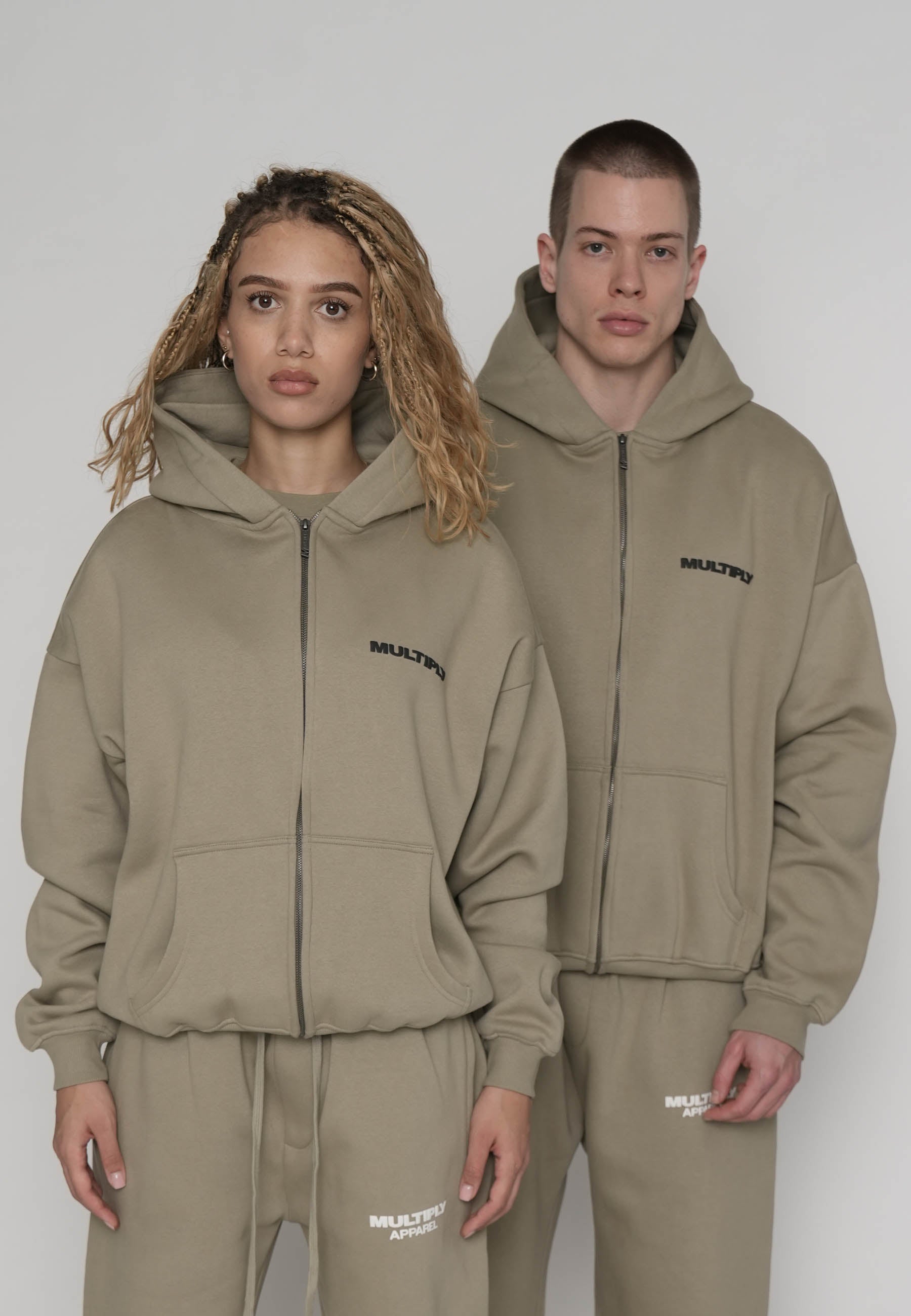 Oversize Zip Hoodie MULTIPLY Laurel Oak