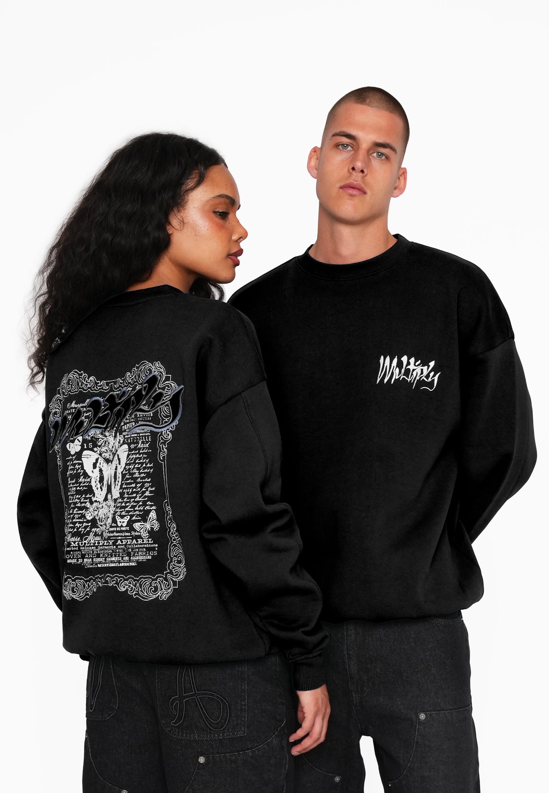 Oversize Sweatshirt MANUSCRIPT Black